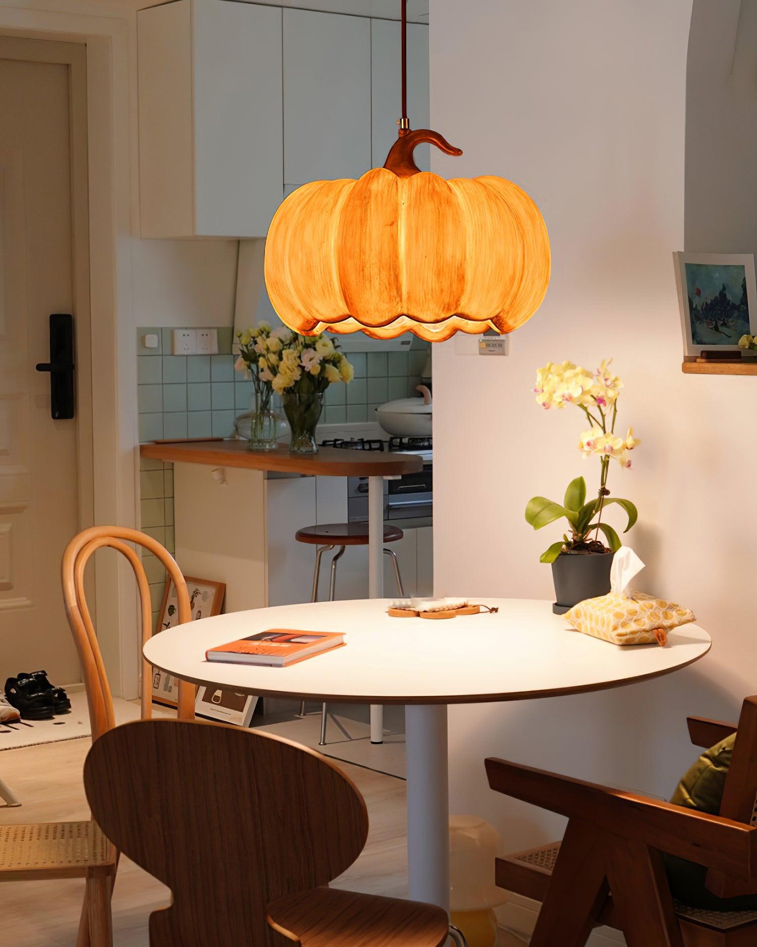 Duzy Pumpkin Lampe Suspendue Résine Vintage Japonaise
