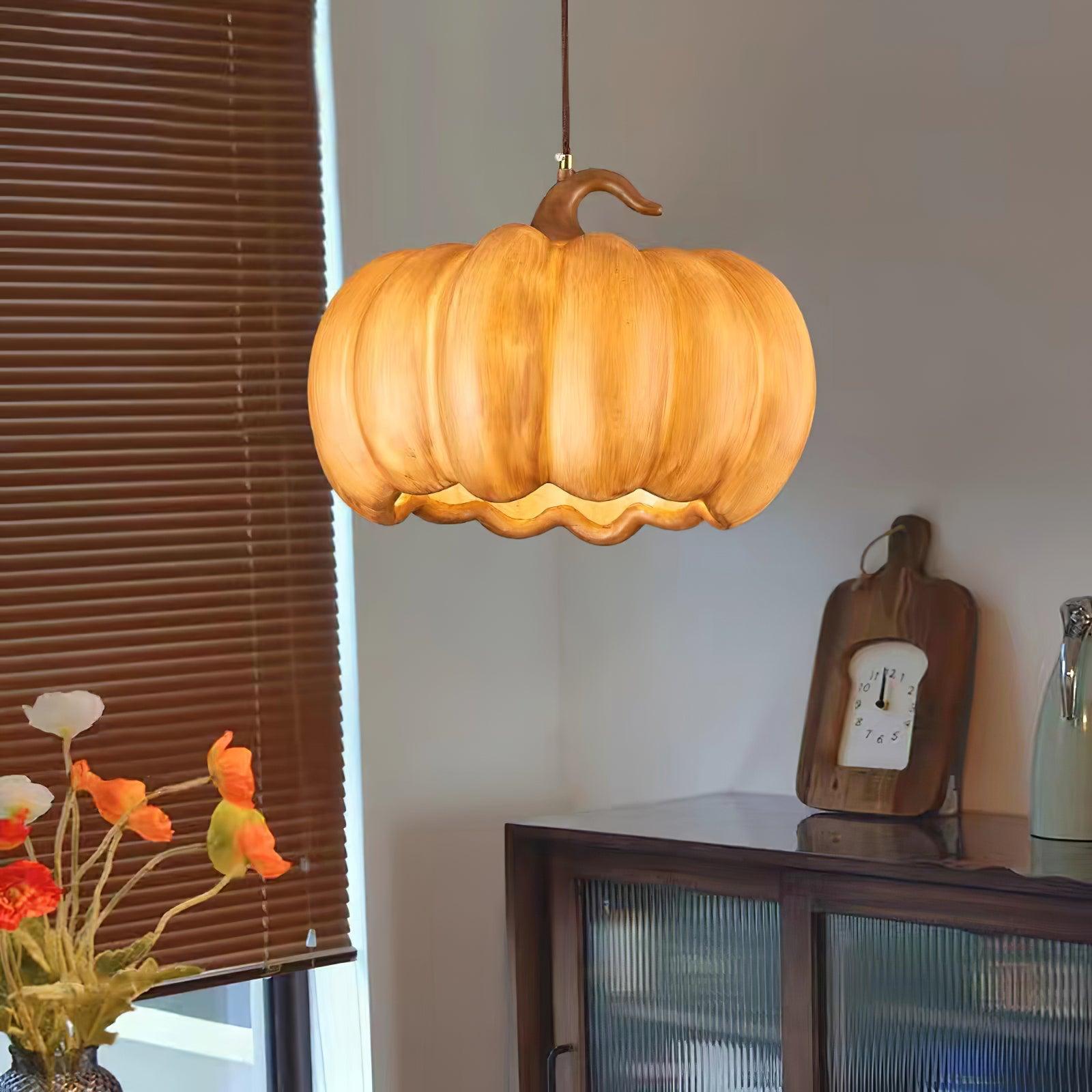 Duzy Pumpkin Lampe Suspendue Résine Vintage Japonaise