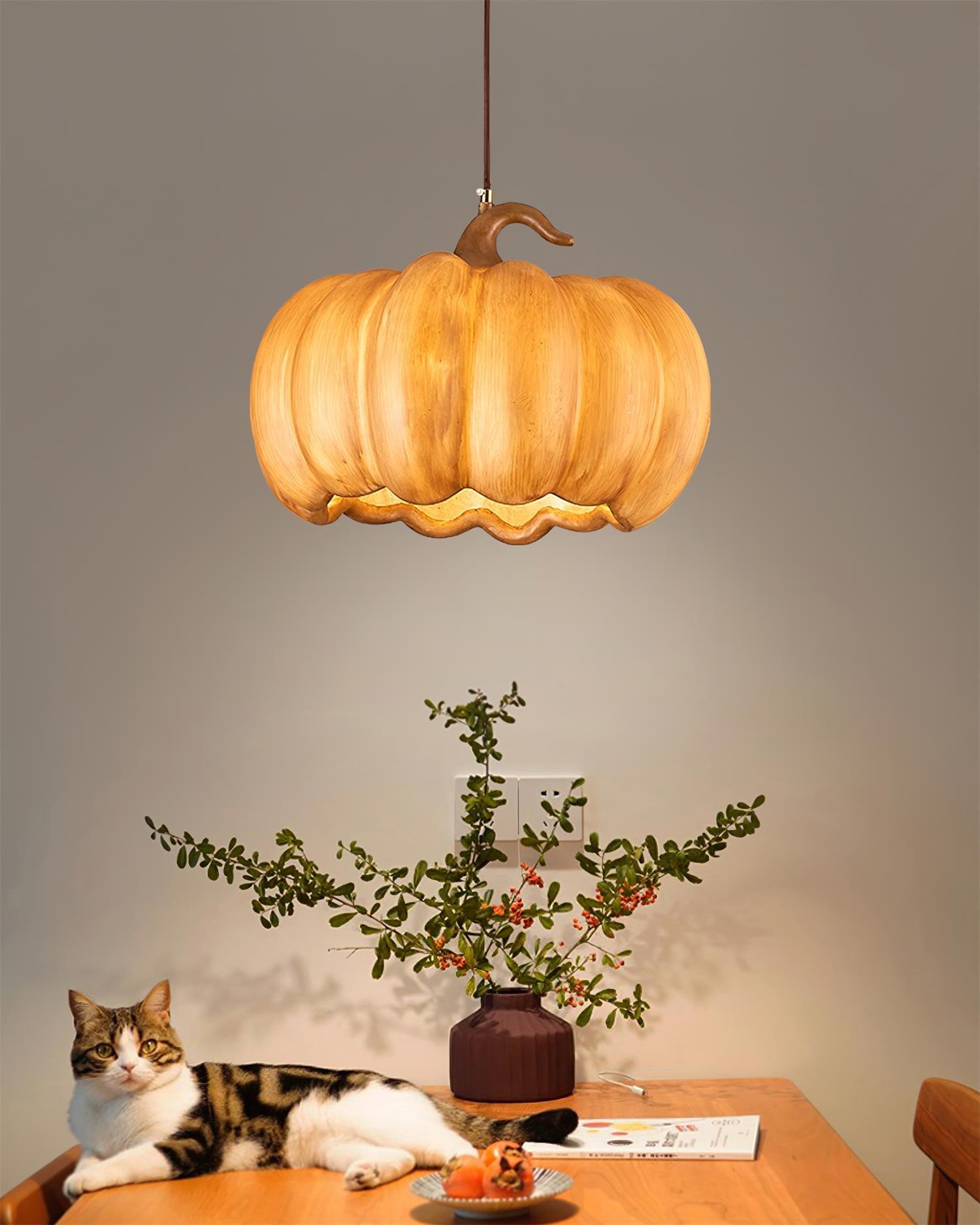 Duzy Pumpkin Lampe Suspendue Résine Vintage Japonaise