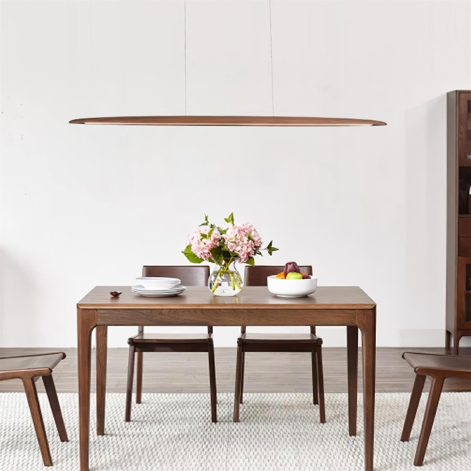 Duvane Lampe Suspendue LED Minimaliste en Bois