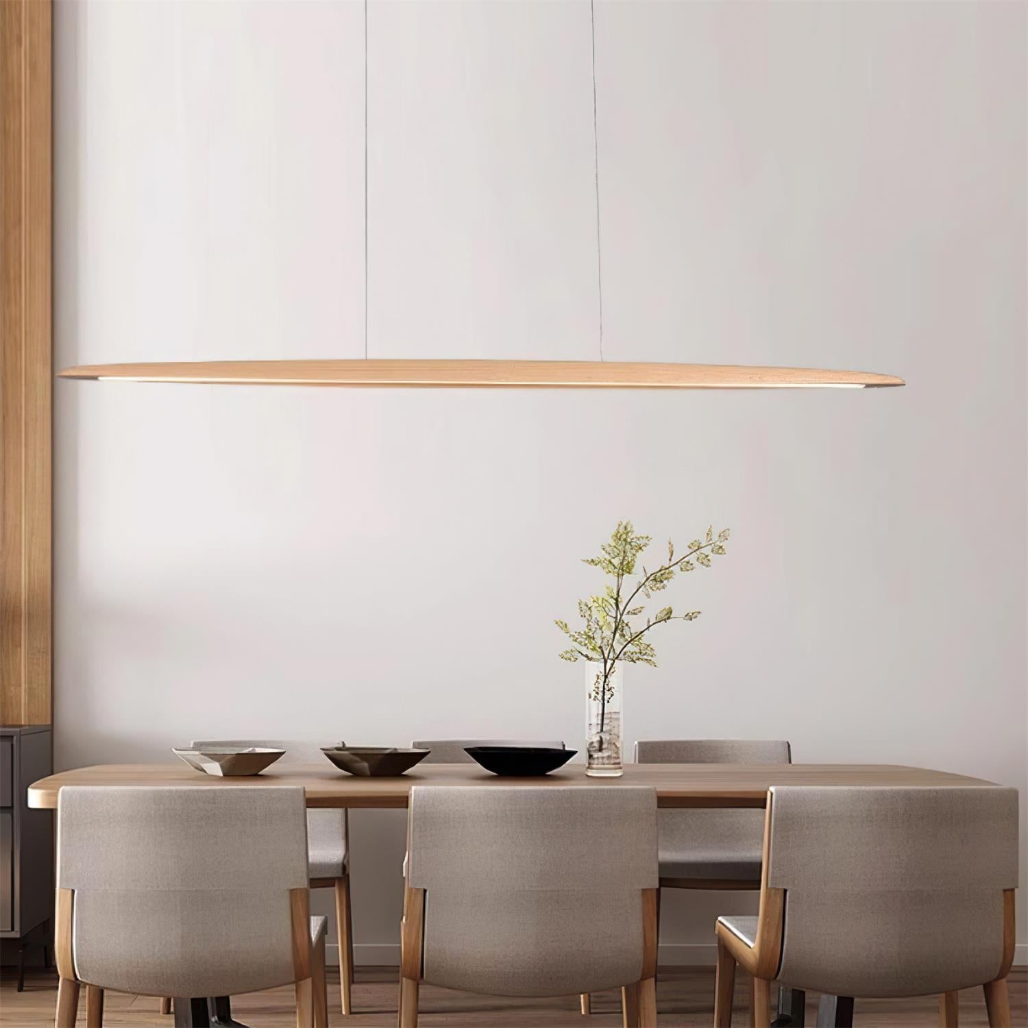 Duvane Lampe Suspendue LED Minimaliste en Bois