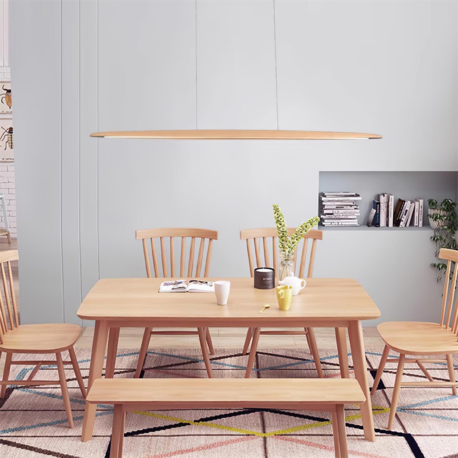 Duvane Lampe Suspendue LED Minimaliste en Bois