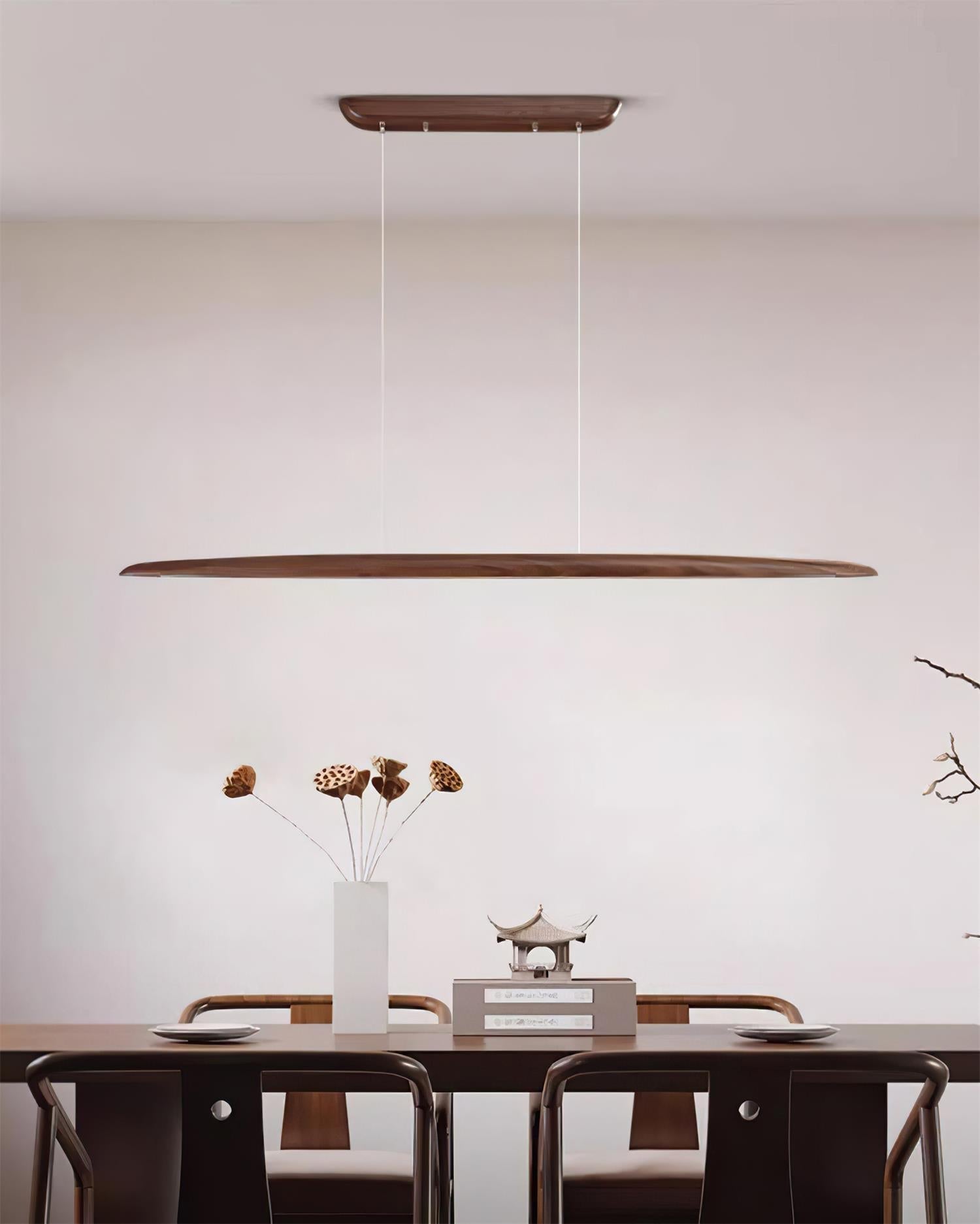Duvane Lampe Suspendue LED Minimaliste en Bois
