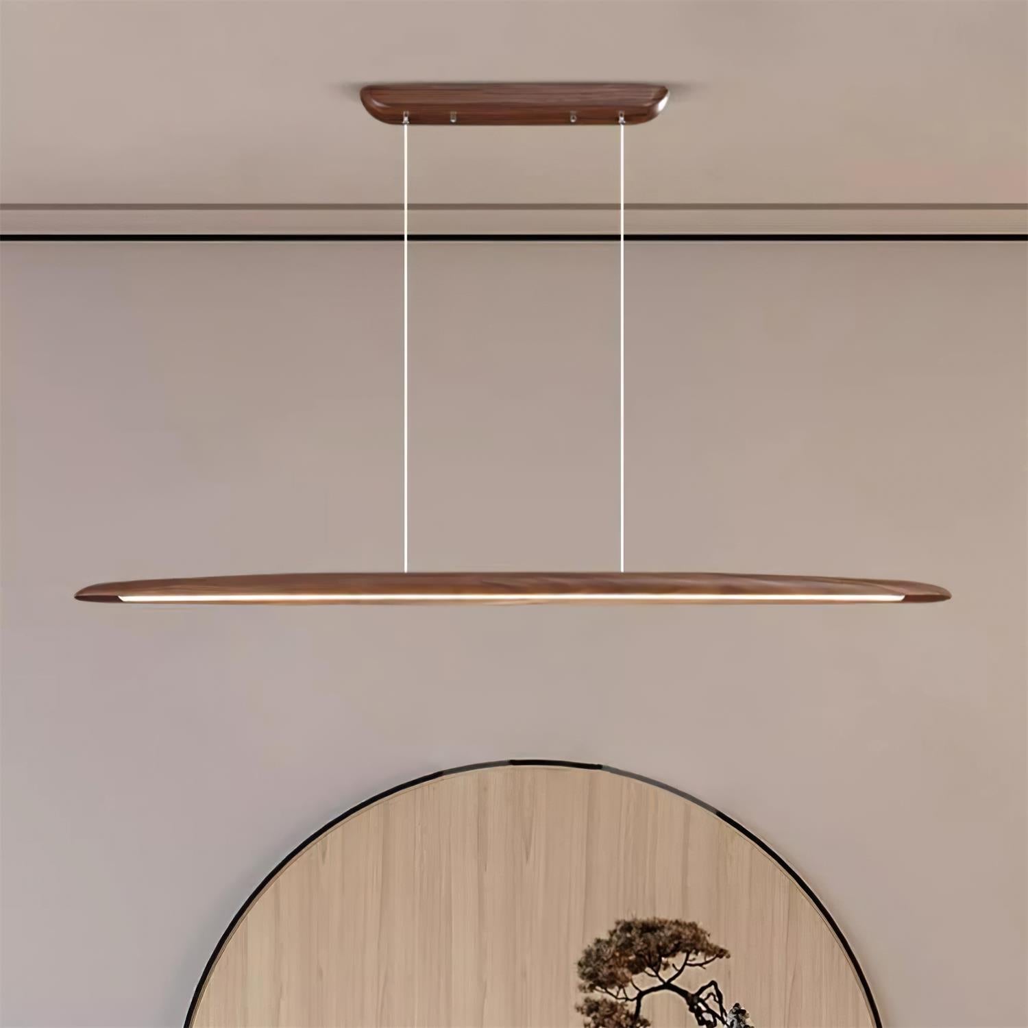 Duvane Lampe Suspendue LED Minimaliste en Bois