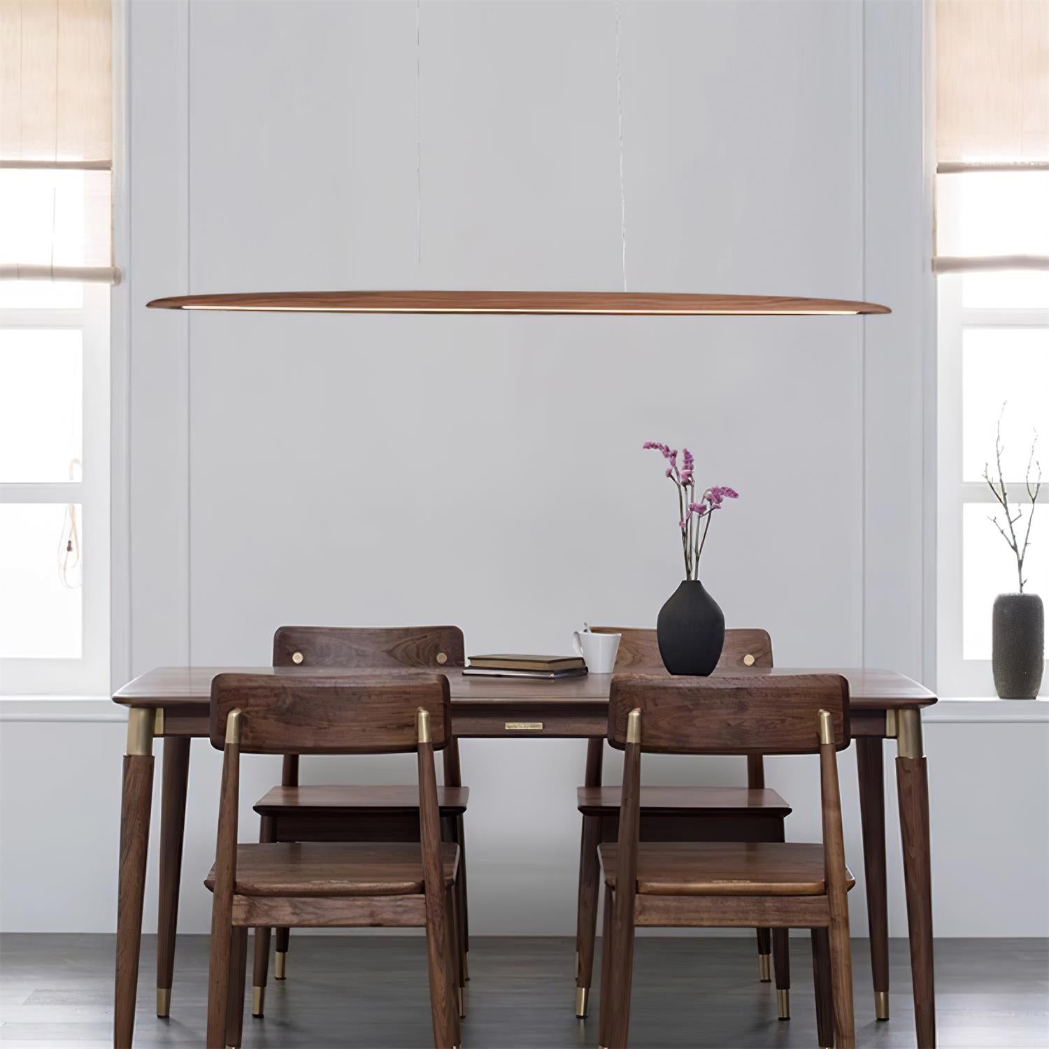 Duvane Lampe Suspendue LED Minimaliste en Bois