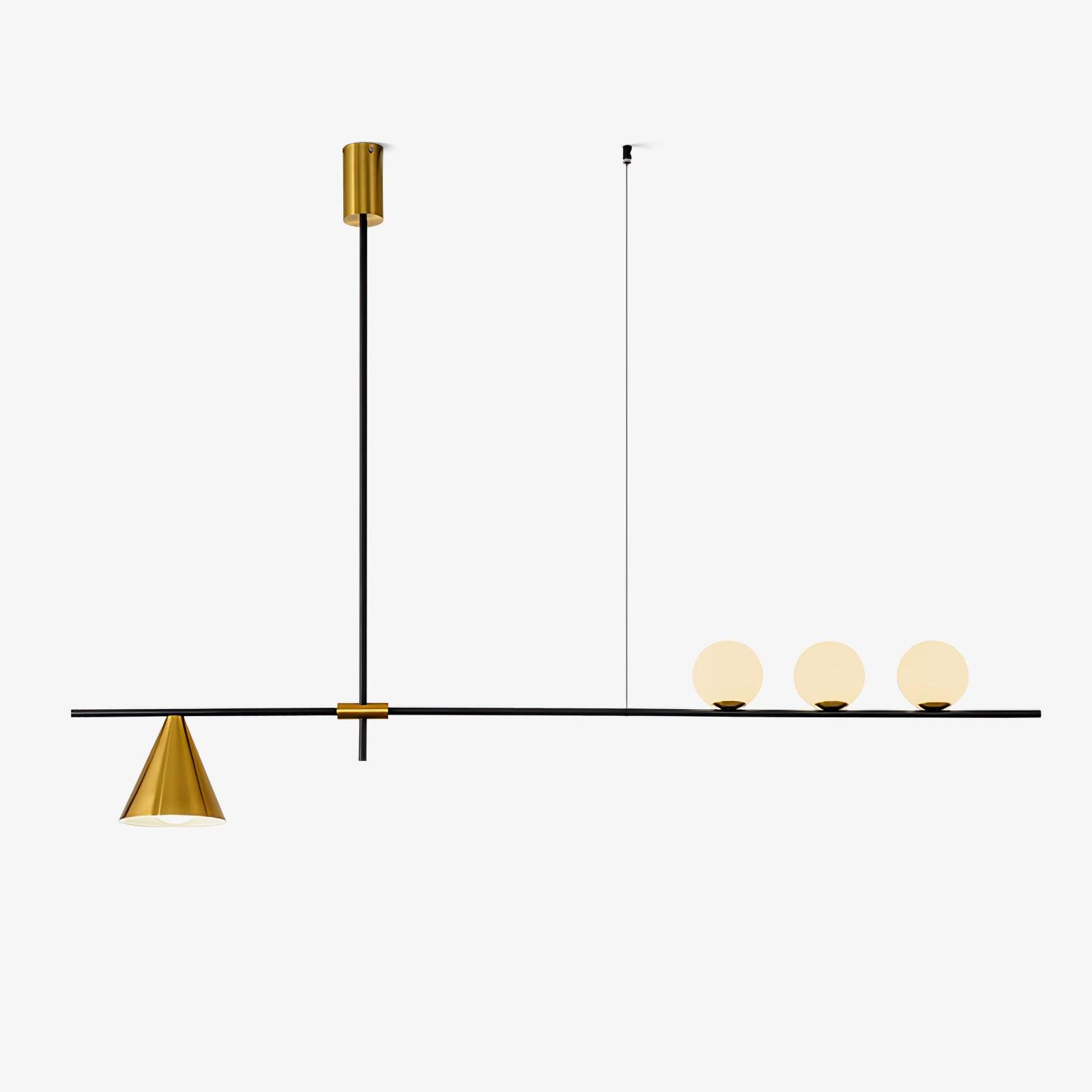 Lumora Suspension Dorée Contemporaine
