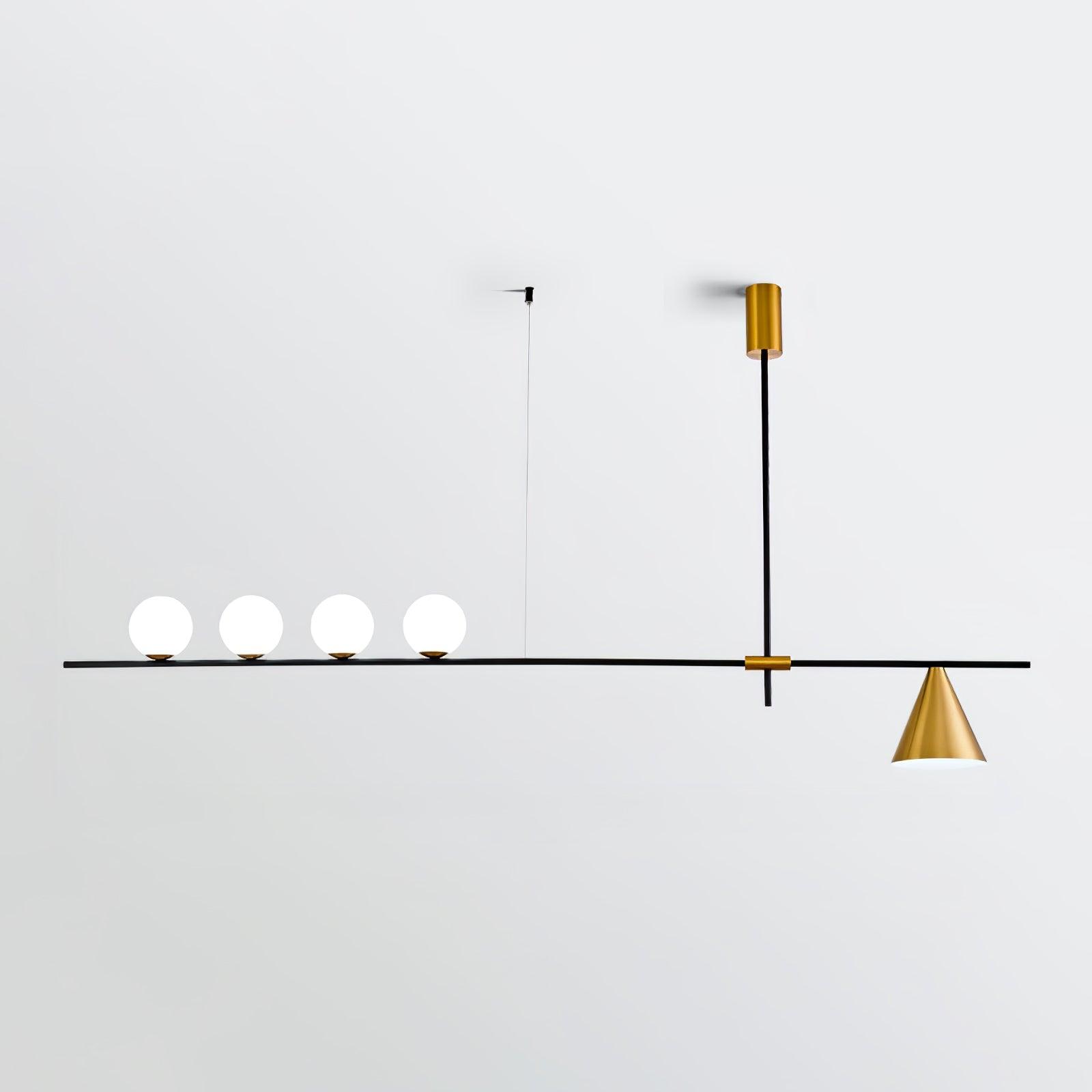 Lumora Suspension Dorée Contemporaine