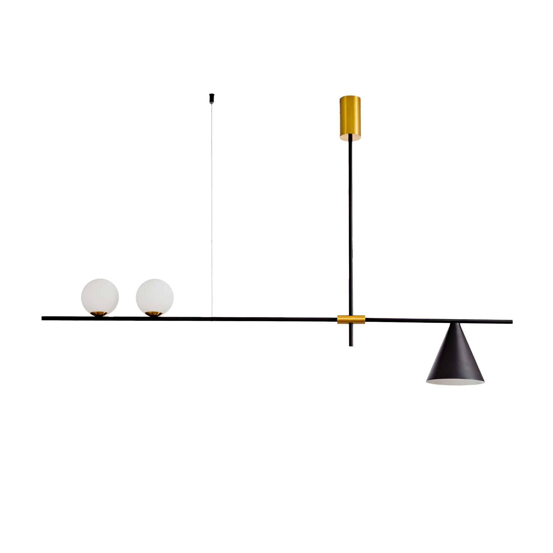 Lumora Suspension Dorée Contemporaine