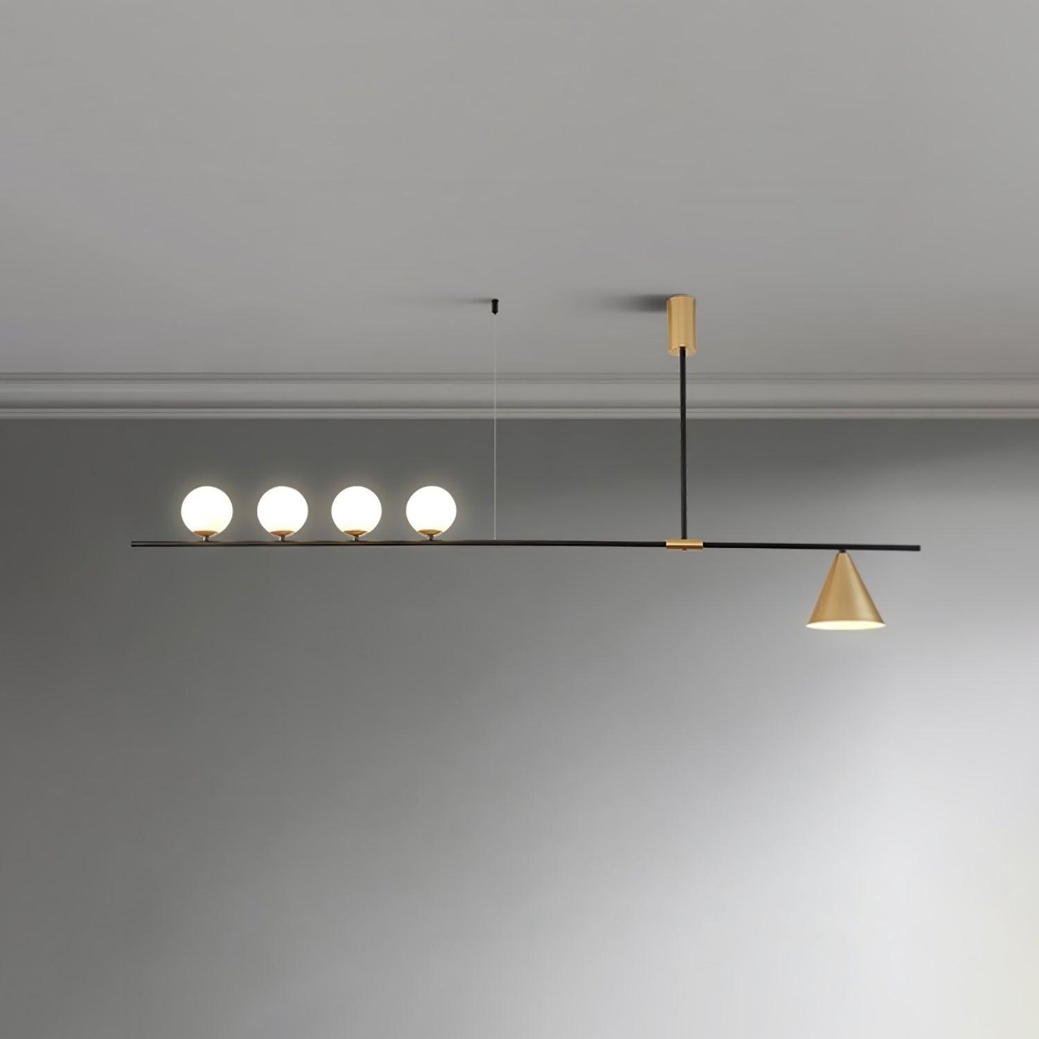 Lumora Suspension Dorée Contemporaine