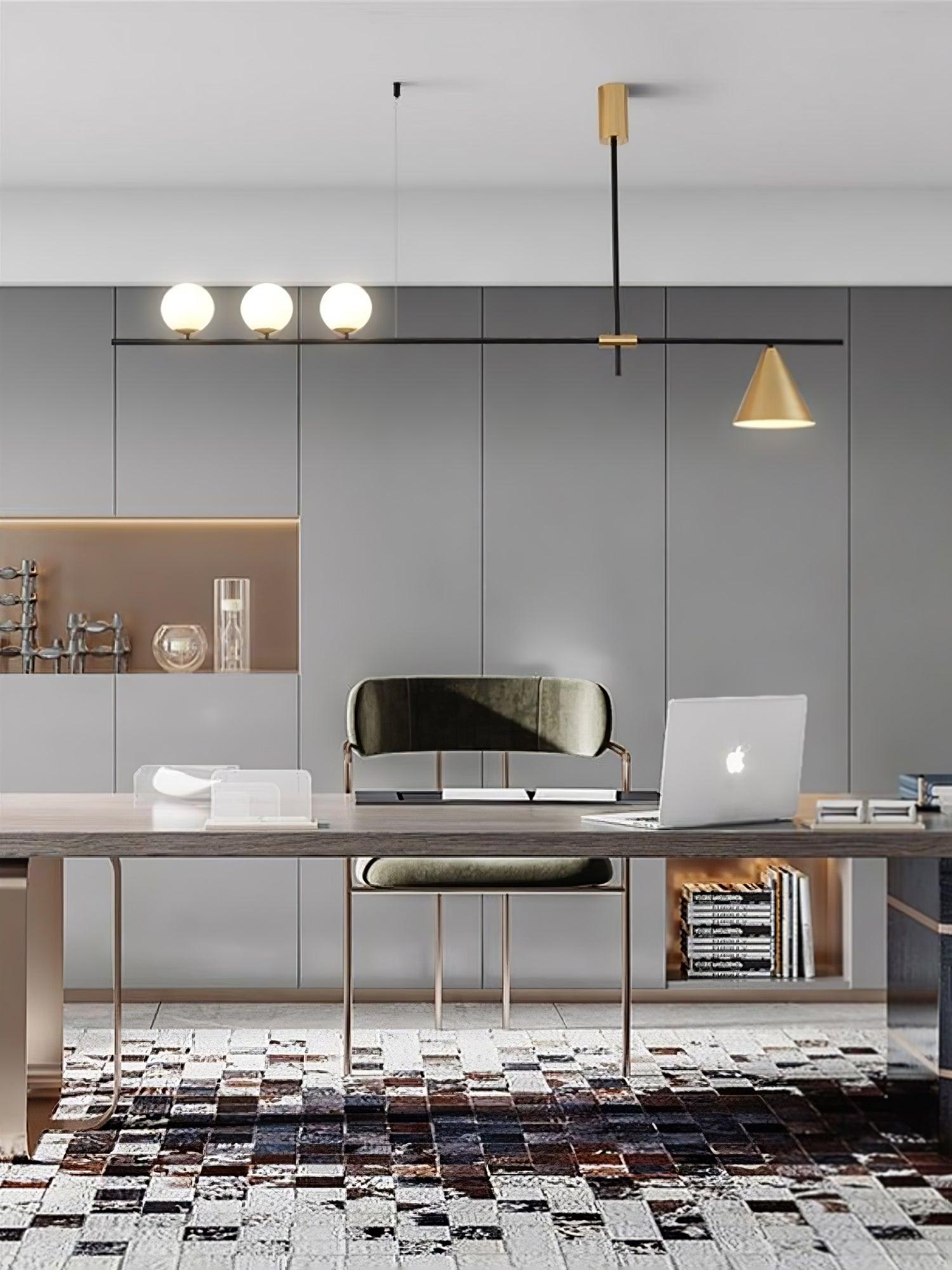 Lumora Suspension Dorée Contemporaine