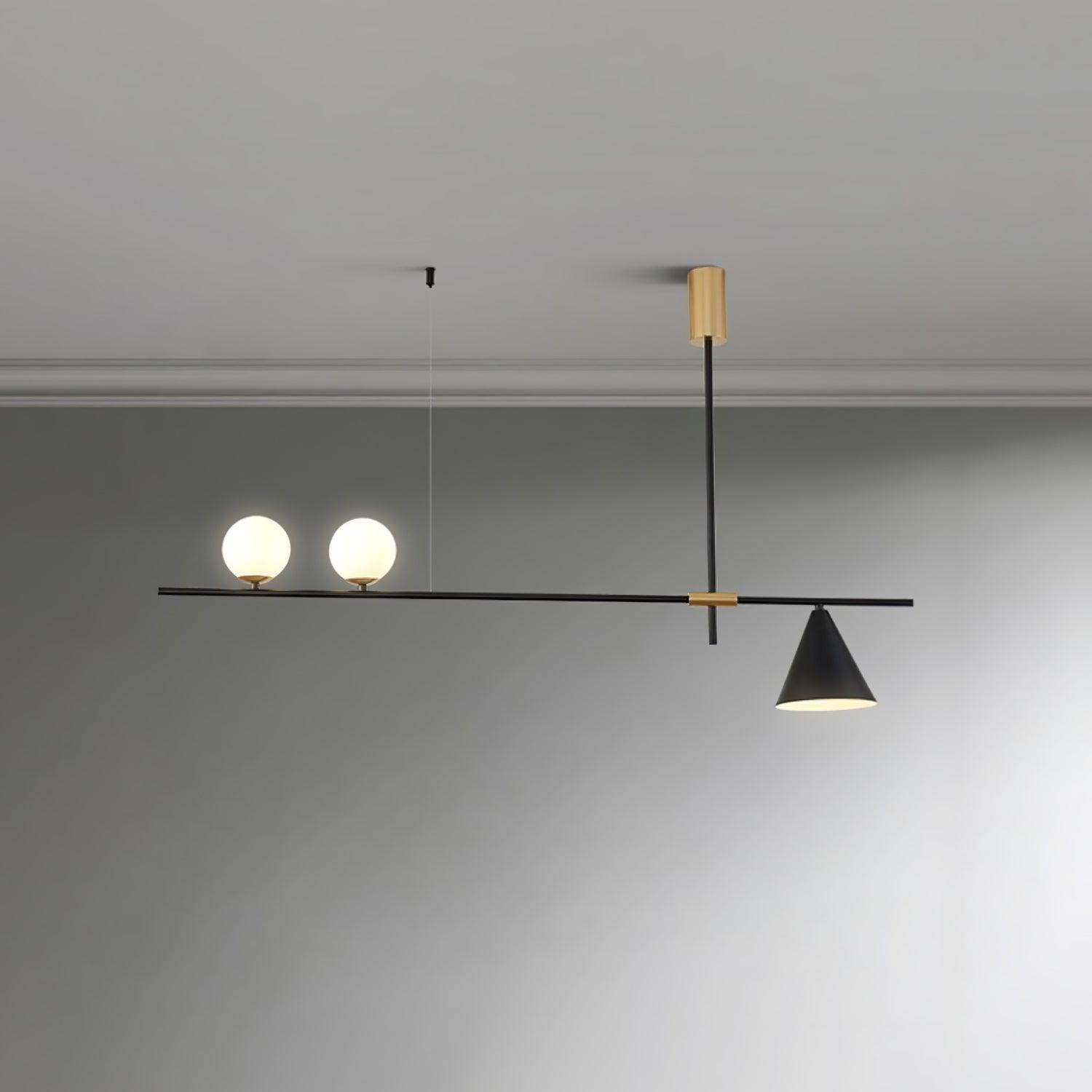 Lumora Suspension Dorée Contemporaine