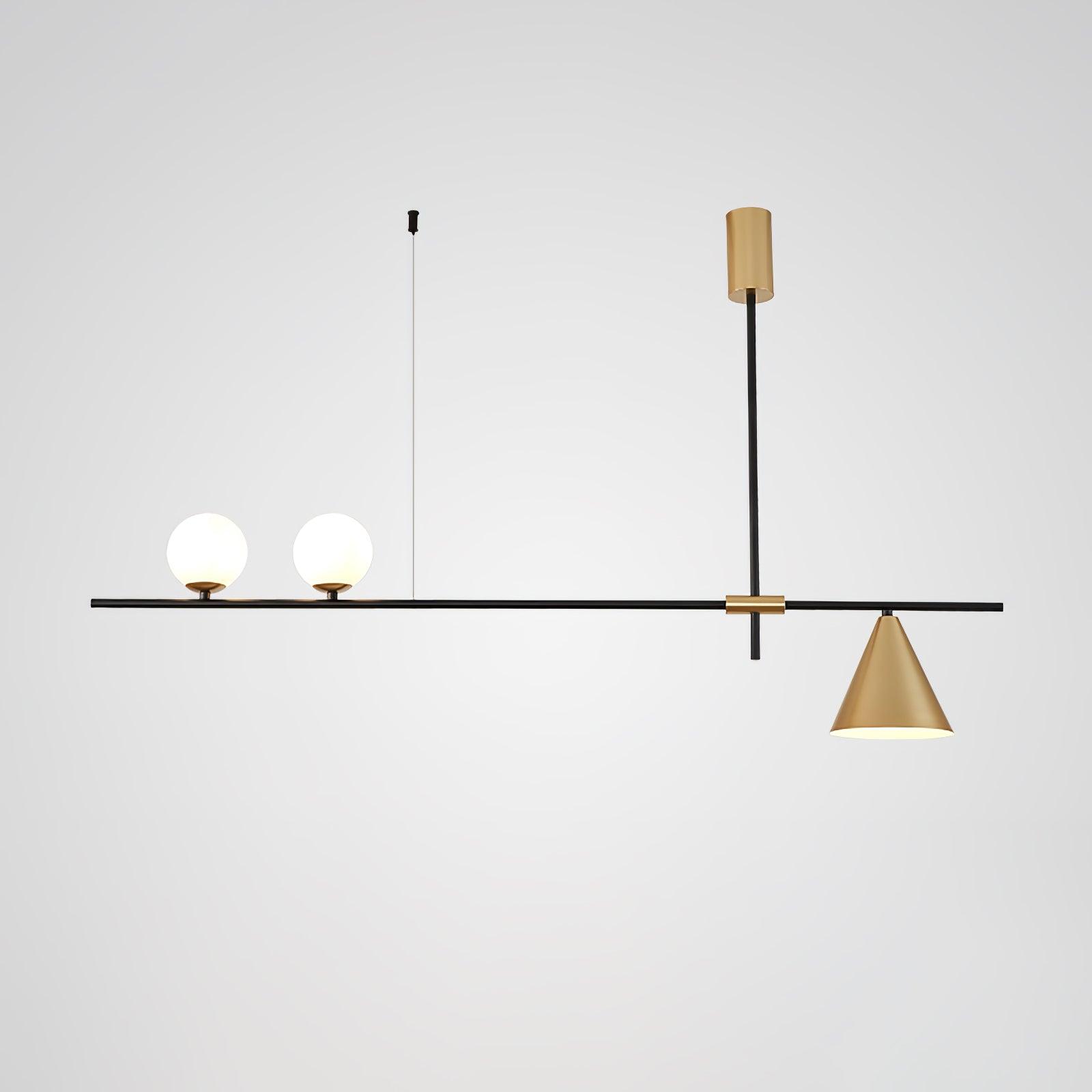 Lumora Suspension Dorée Contemporaine
