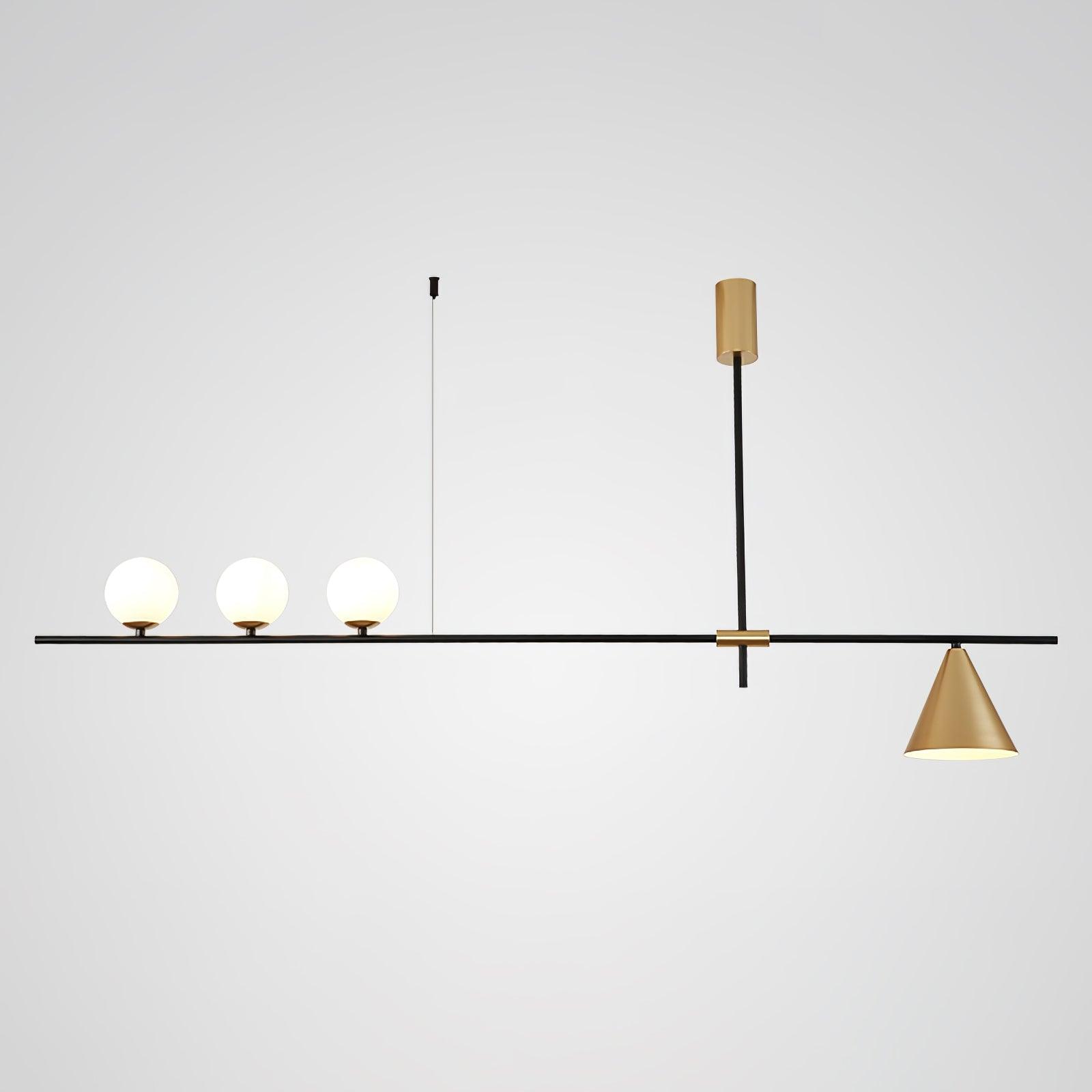 Lumora Suspension Dorée Contemporaine