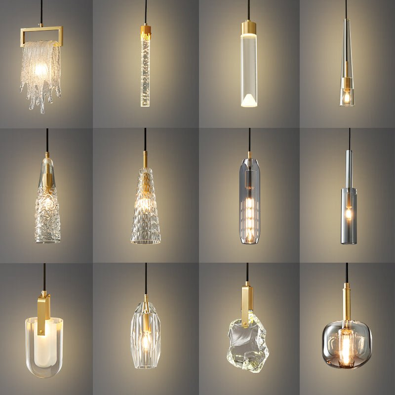 Lustra Suspension Abat-jour Transparent Cristal