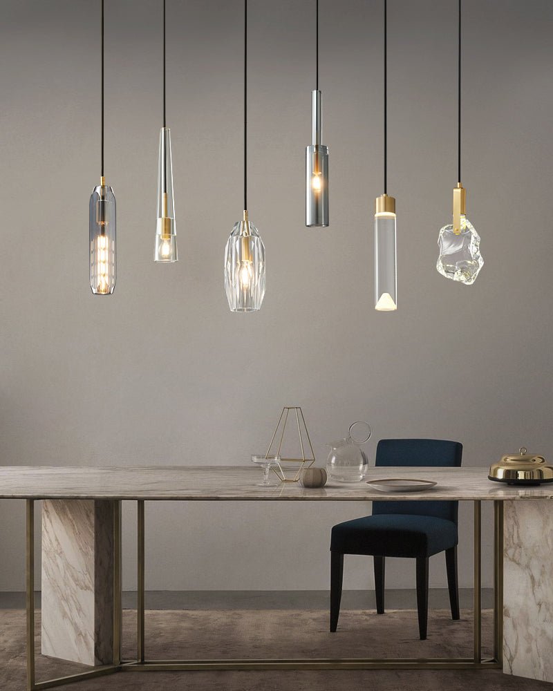 Lustra Suspension Abat-jour Transparent Cristal