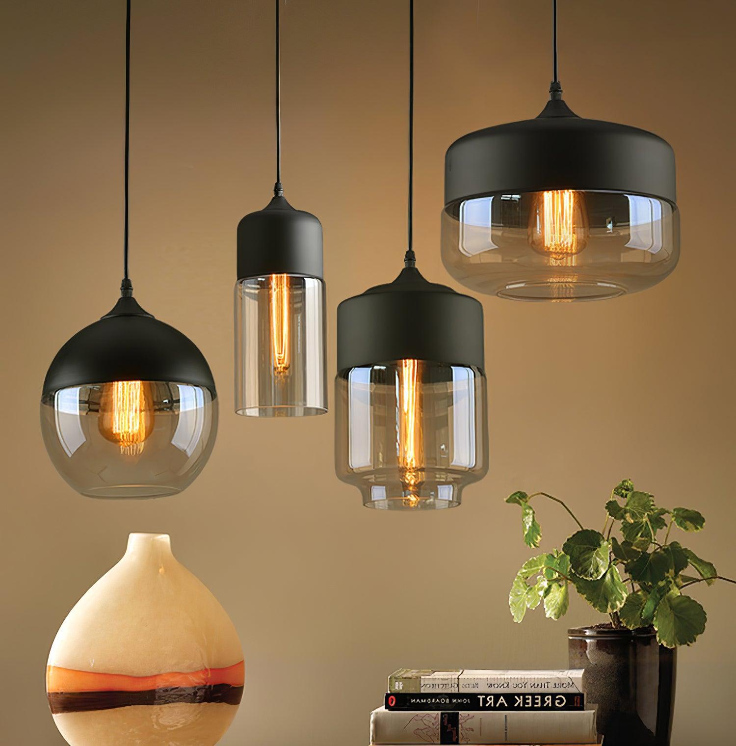Aura Suspension Industrielle en Verre
