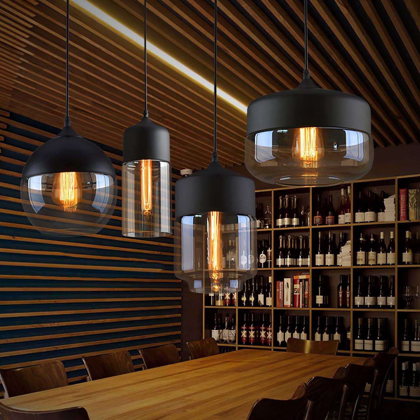 Aura Suspension Industrielle en Verre
