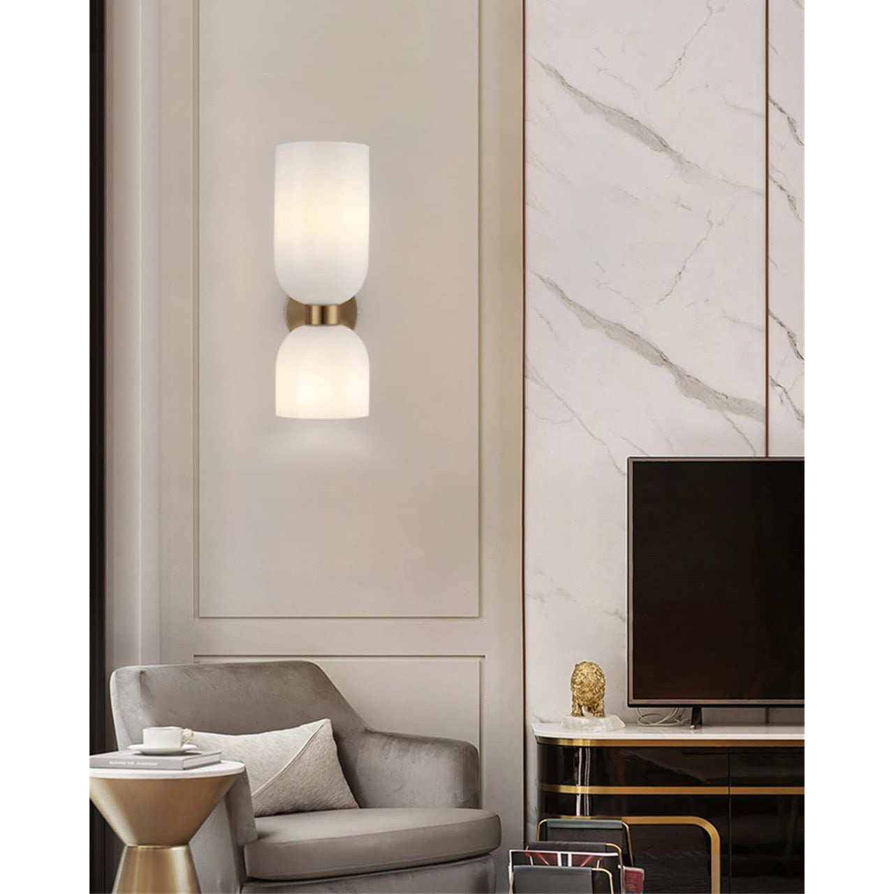 Chime Applique Murale Laiton Verre Moderne