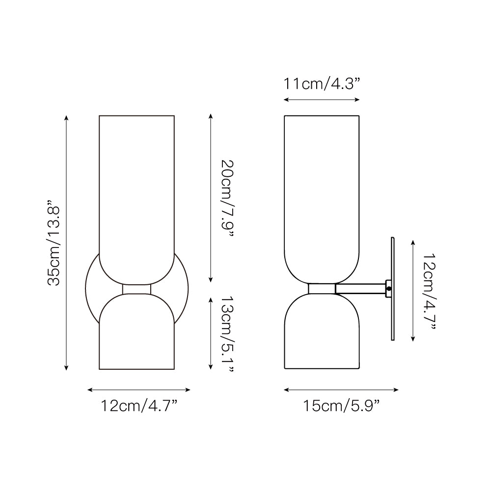 Chime Applique Murale Laiton Verre Moderne
