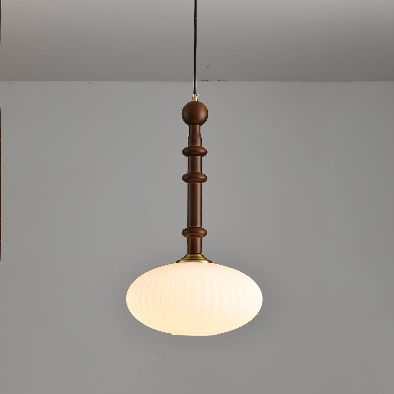 Iliror Traditionnel Art Bois Verre Pendentif Lumière