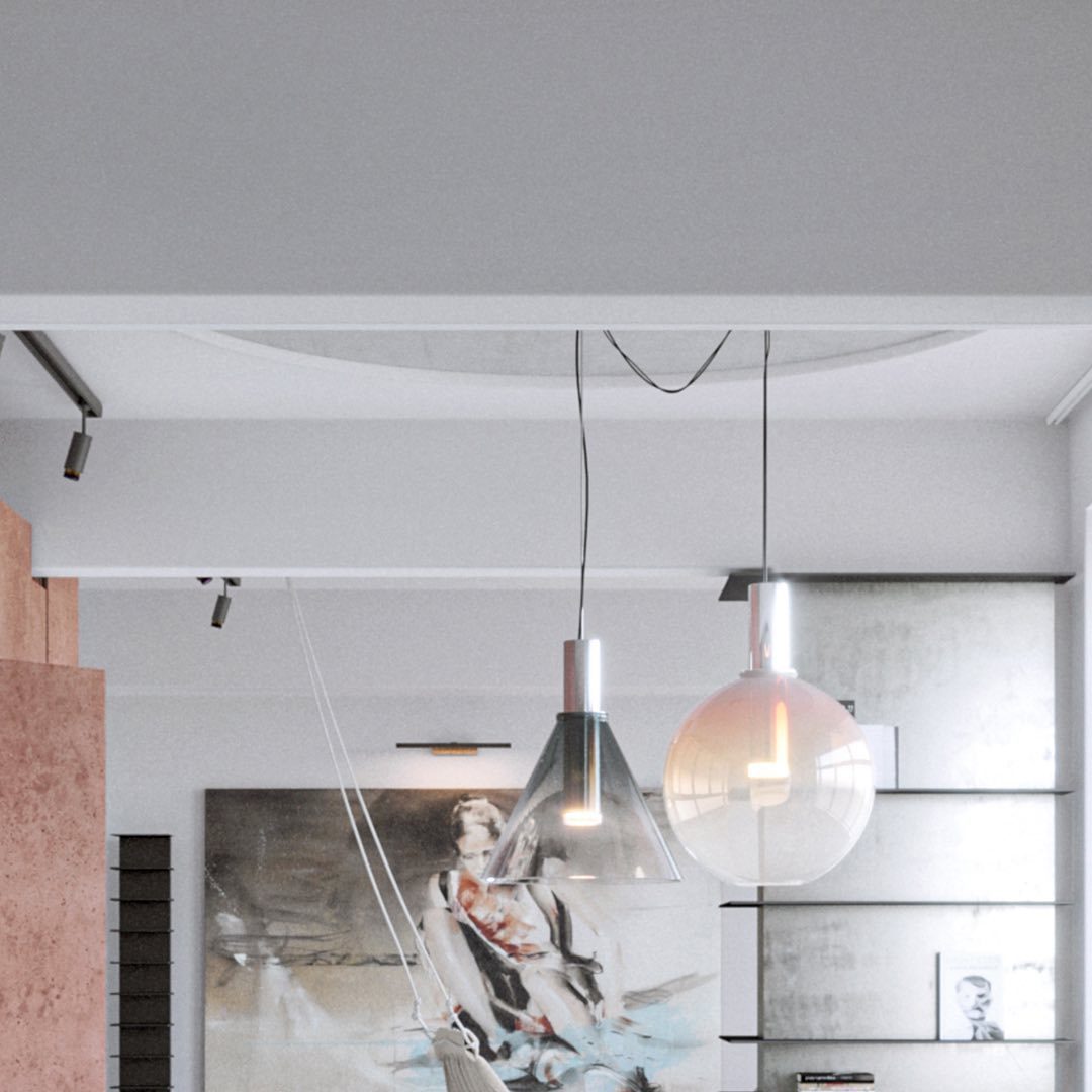 Aeris Suspension en Verre Minimaliste