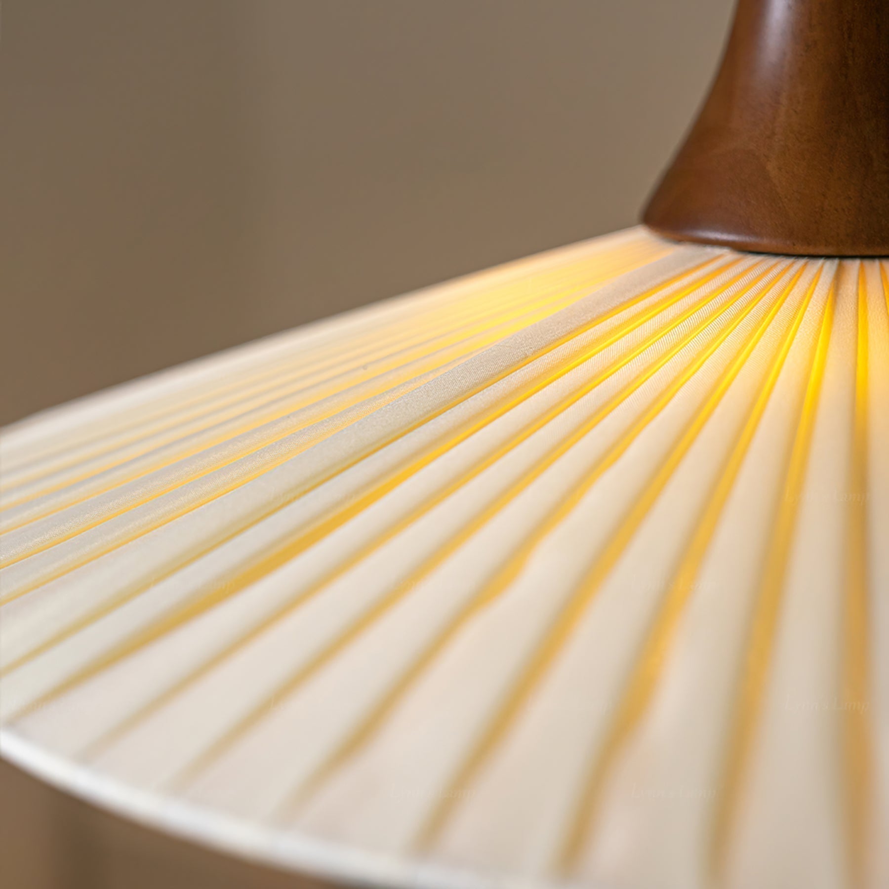 Mydorisra Traditionnel Classique Tissu Bois Pendentif Lampe