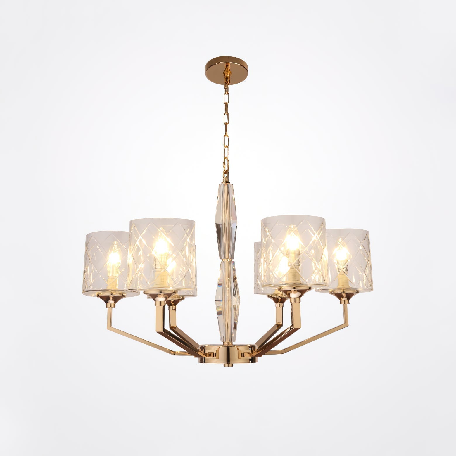 Dew Lustre Laiton Verre Luxe Postmoderne