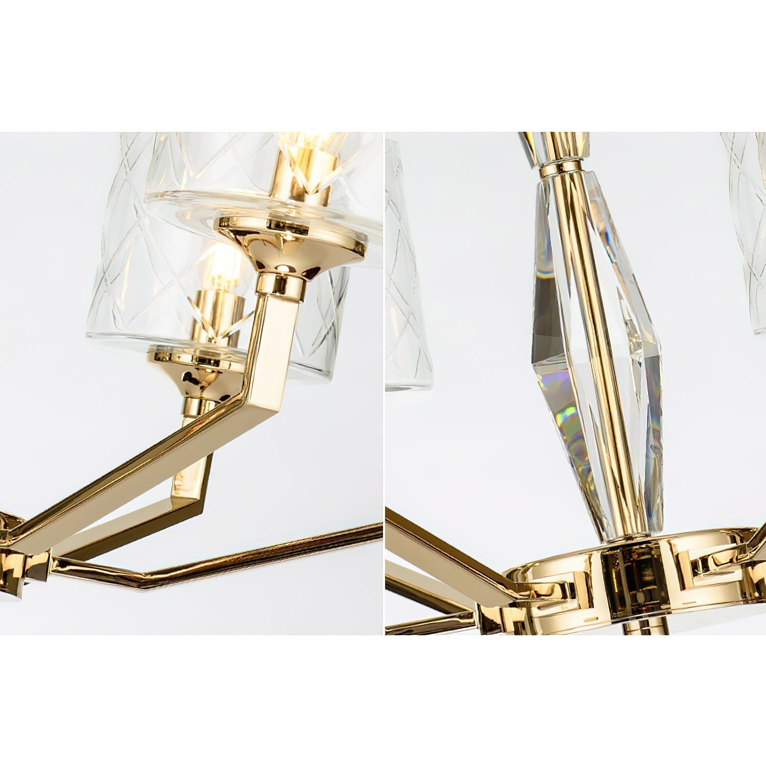 Dew Lustre Laiton Verre Luxe Postmoderne