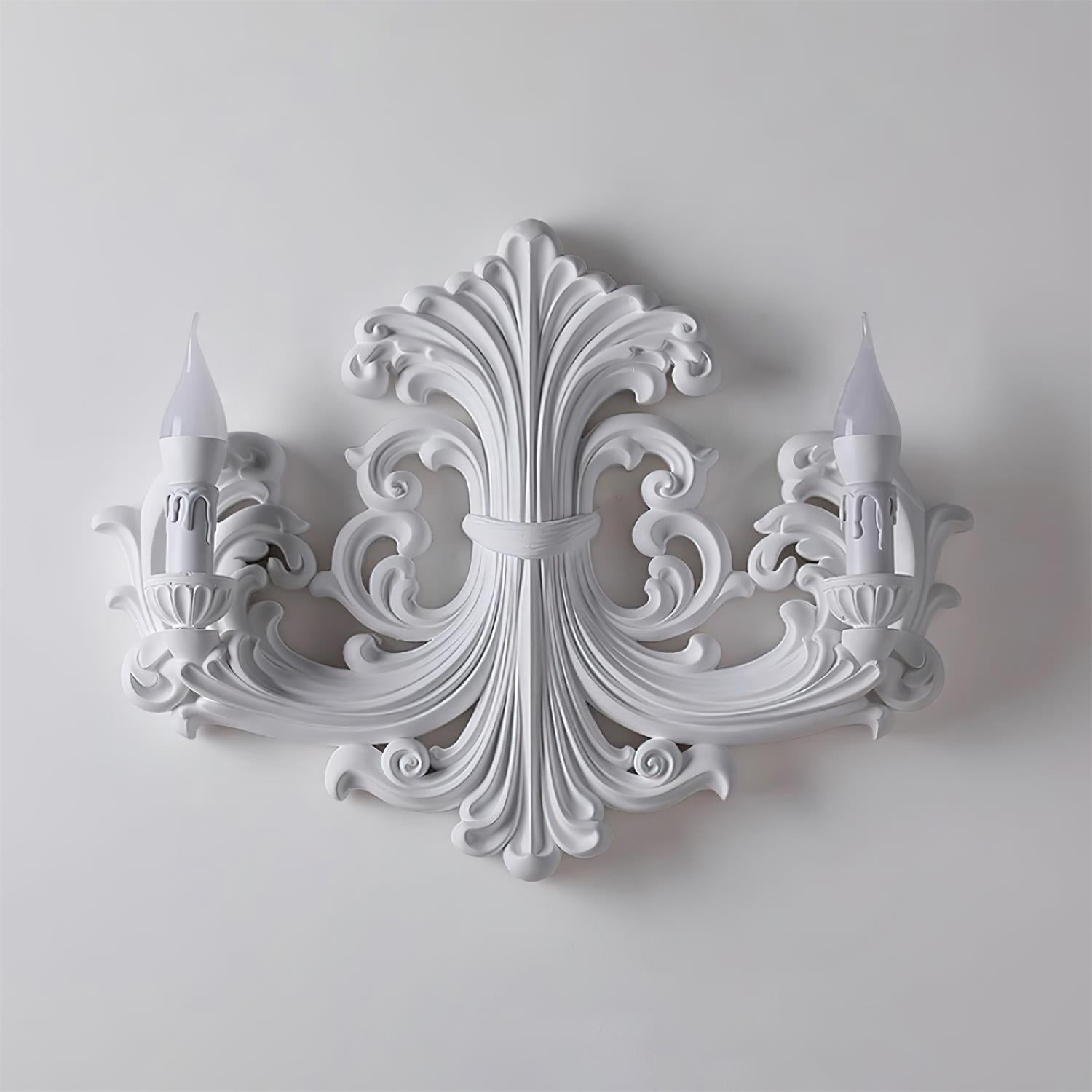 Virelli Applique Murale Sculpturale Bras en Plâtre en Forme de Bougie Éclairage Ascendant Élégant