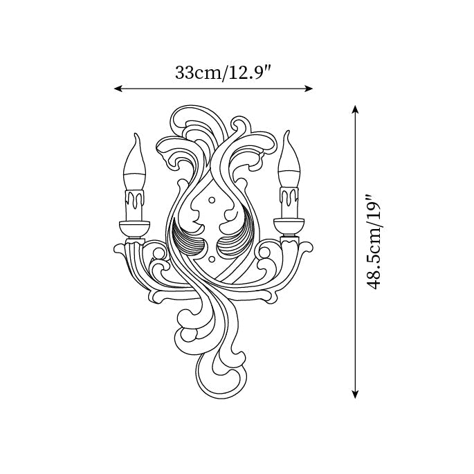 Virelli Applique Murale Sculpturale Bras en Plâtre en Forme de Bougie Éclairage Ascendant Élégant