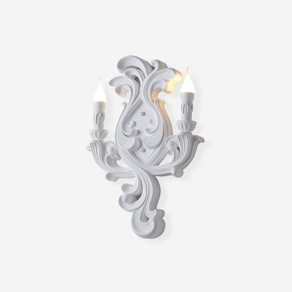 Virelli Applique Murale Sculpturale Bras en Plâtre en Forme de Bougie Éclairage Ascendant Élégant