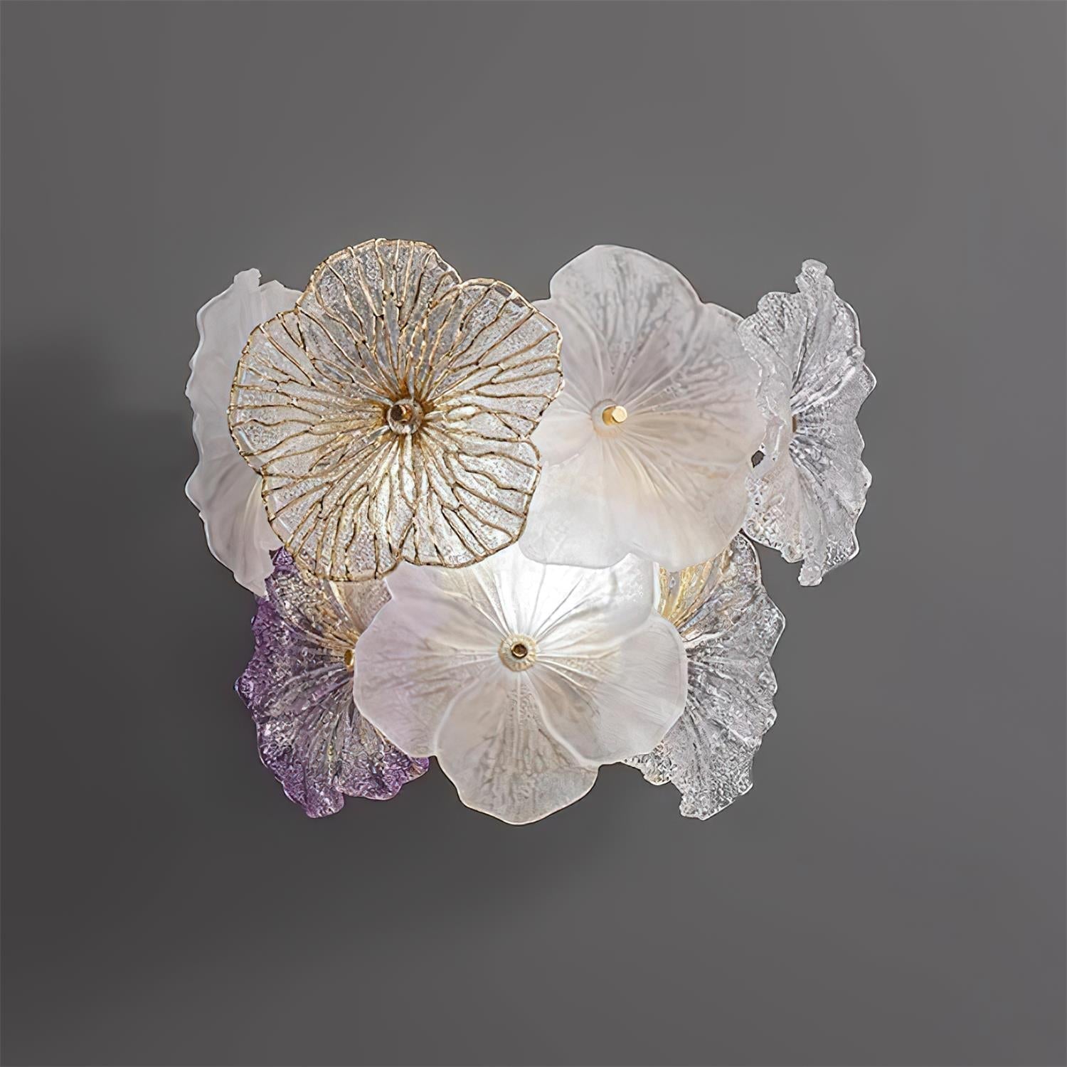 Elaria Applique Murale Accent Pétale en Verre