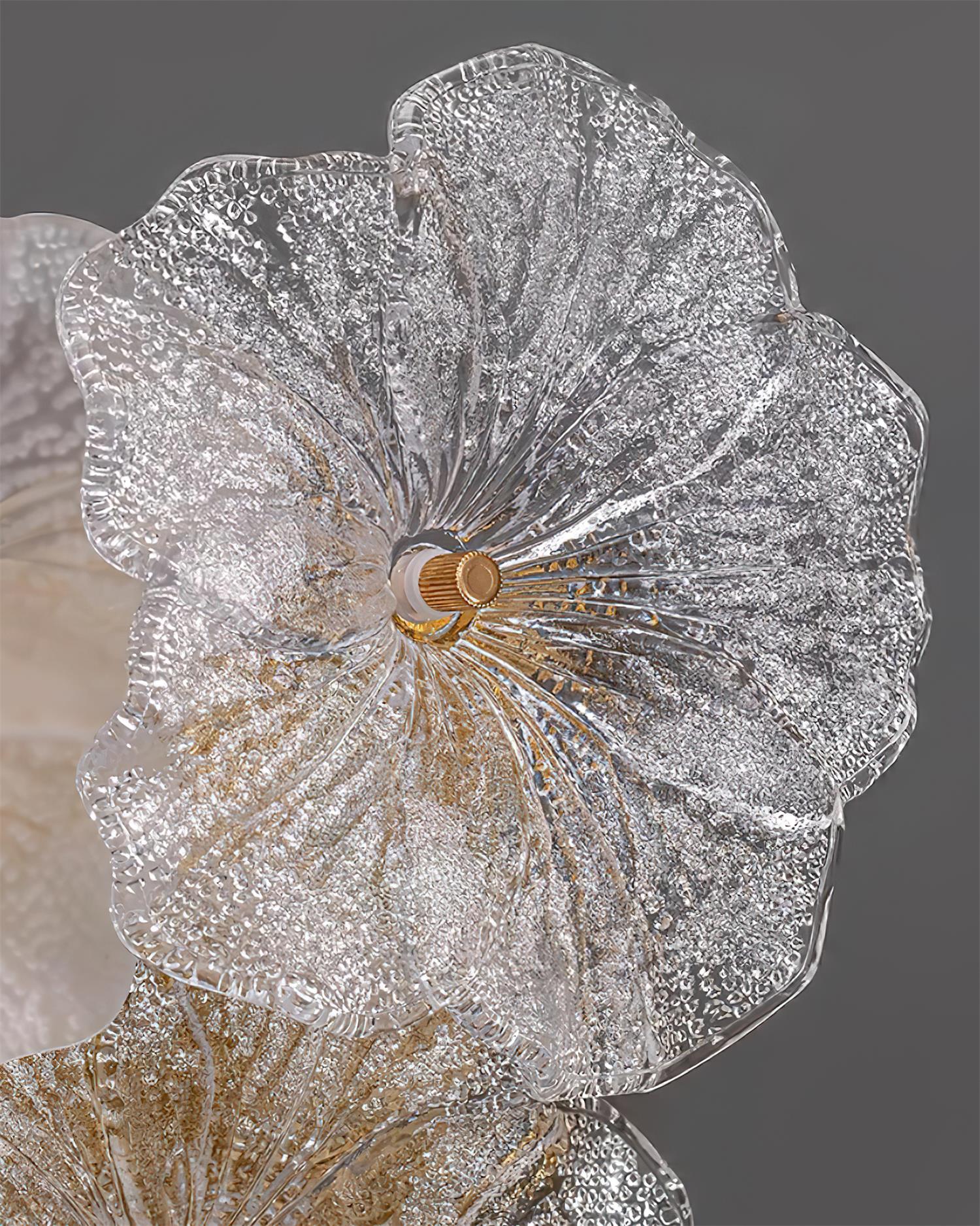 Elaria Applique Murale Accent Pétale en Verre