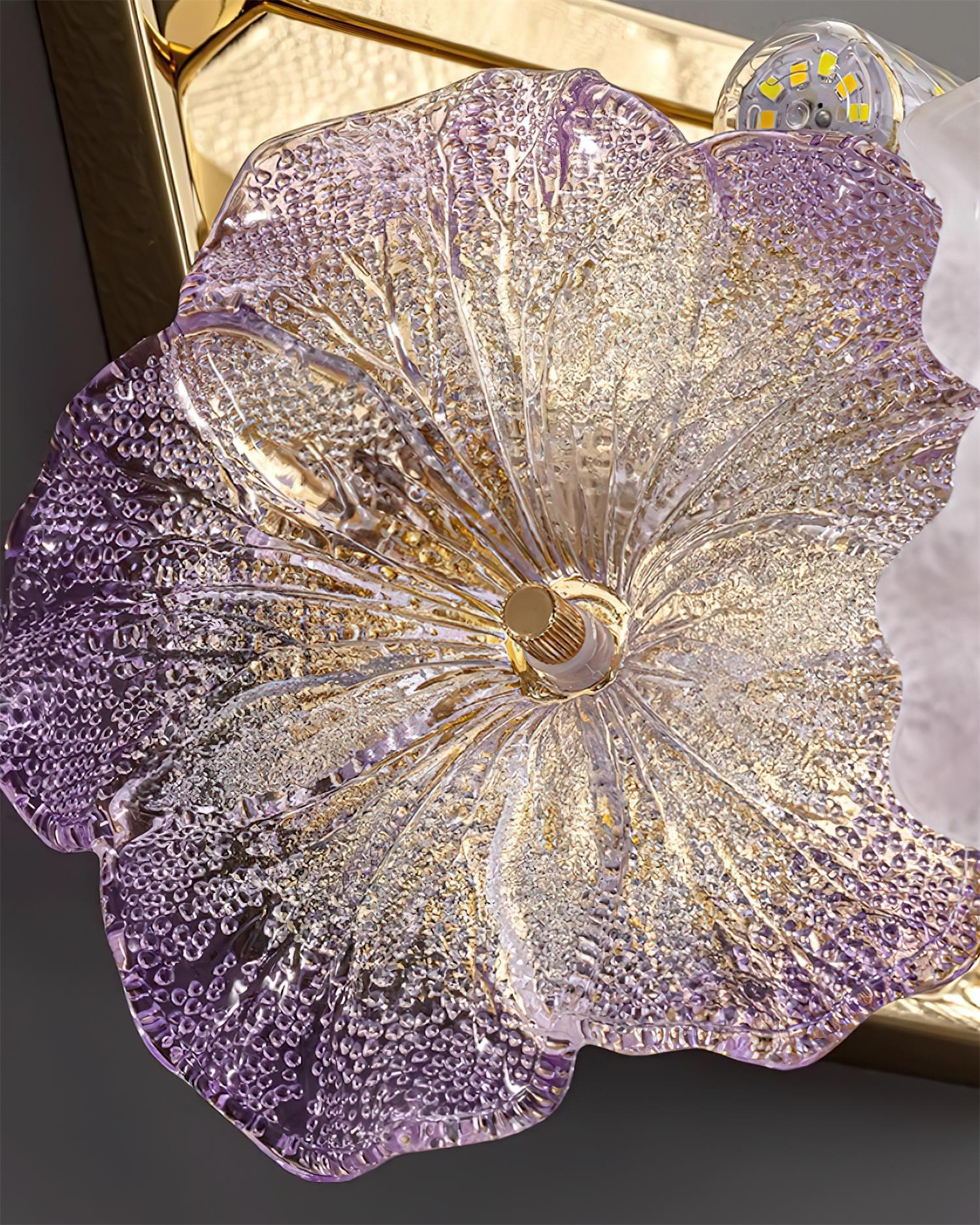 Elaria Applique Murale Accent Pétale en Verre