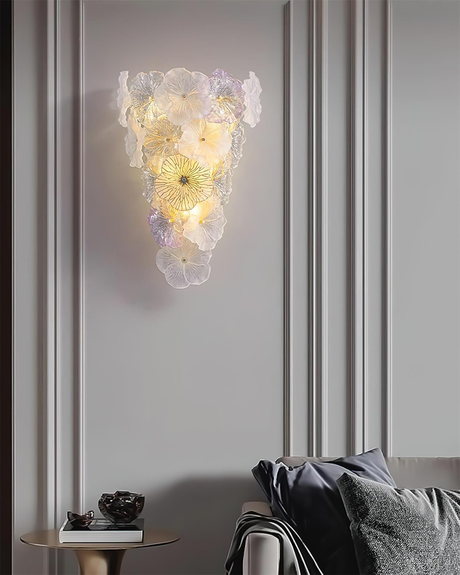 Elaria Applique Murale Accent Pétale en Verre