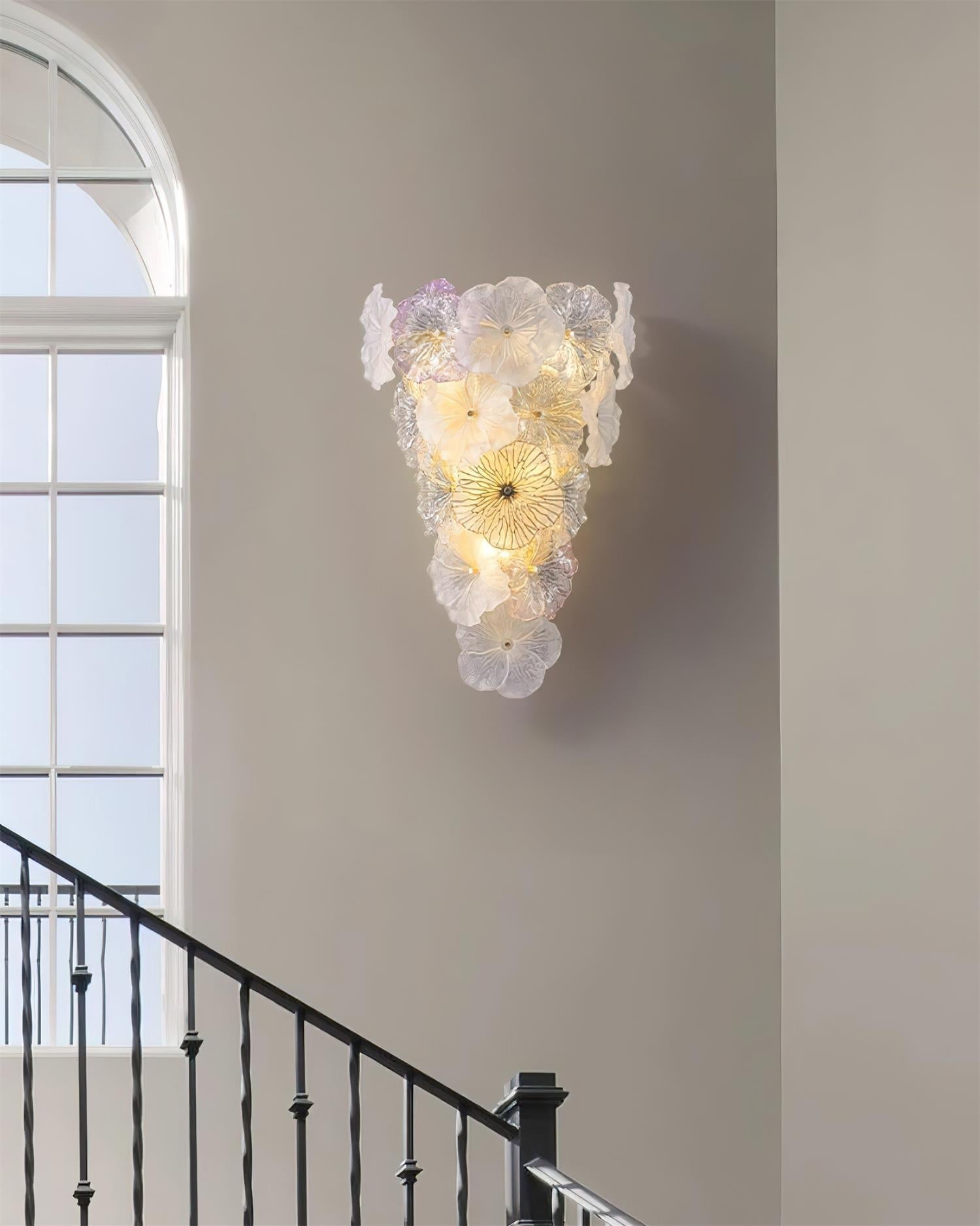 Elaria Applique Murale Accent Pétale en Verre