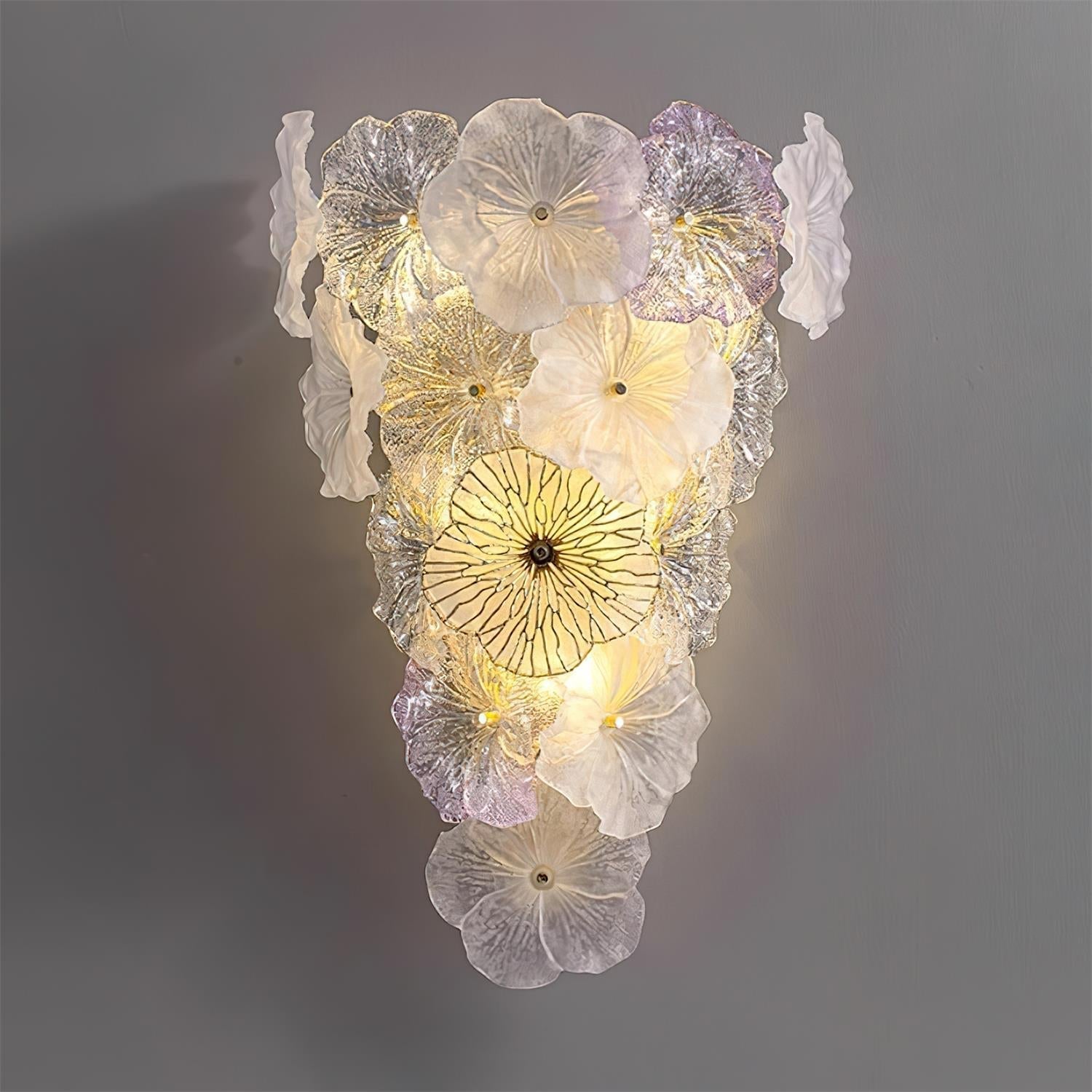Elaria Applique Murale Accent Pétale en Verre