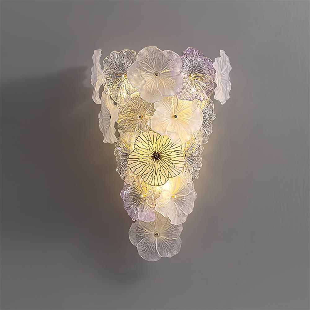 Elaria Applique Murale Accent Pétale en Verre
