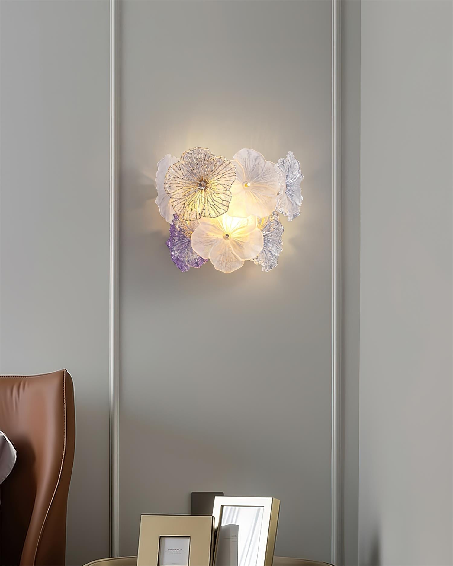 Elaria Applique Murale Accent Pétale en Verre