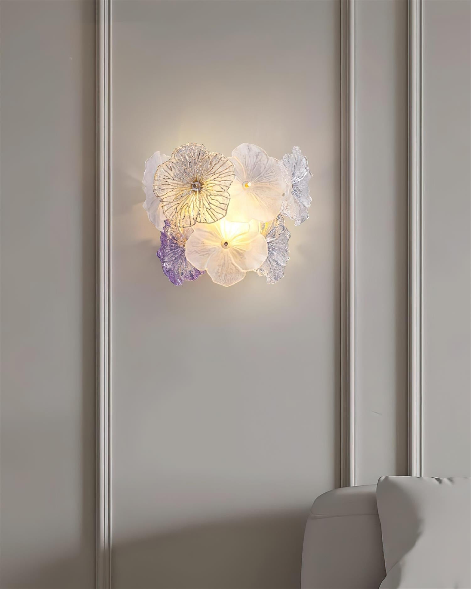 Elaria Applique Murale Accent Pétale en Verre