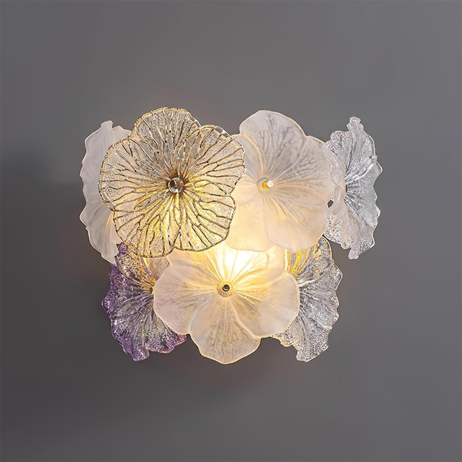 Elaria Applique Murale Accent Pétale en Verre