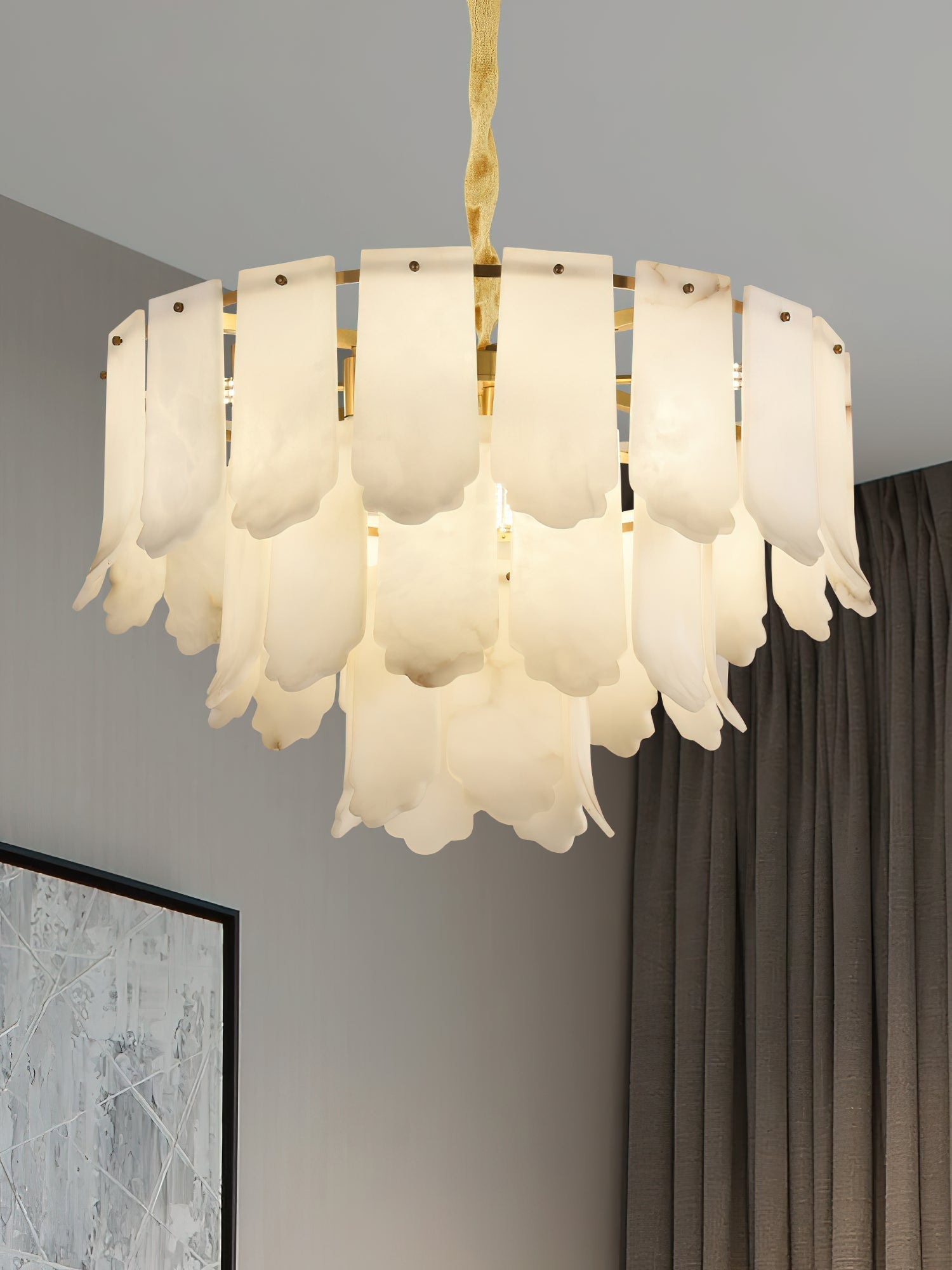 Hue Lustre Laiton Albâtre Luxe Postmoderne