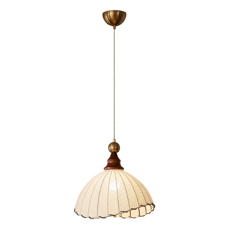 Thalira Suspension Élégante en Bois et Tissu