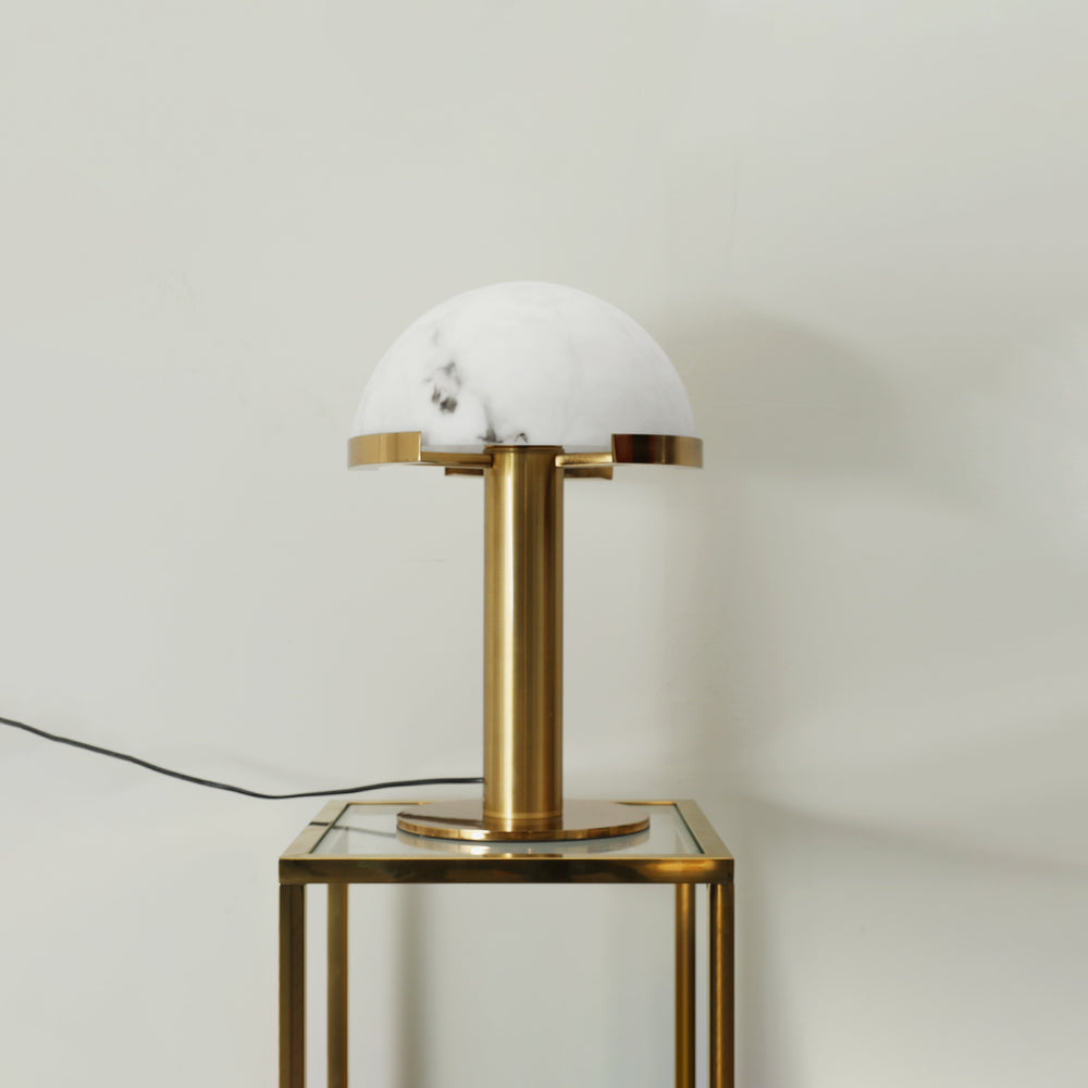 Ibera Lampe de Table en Albâtre et Métal