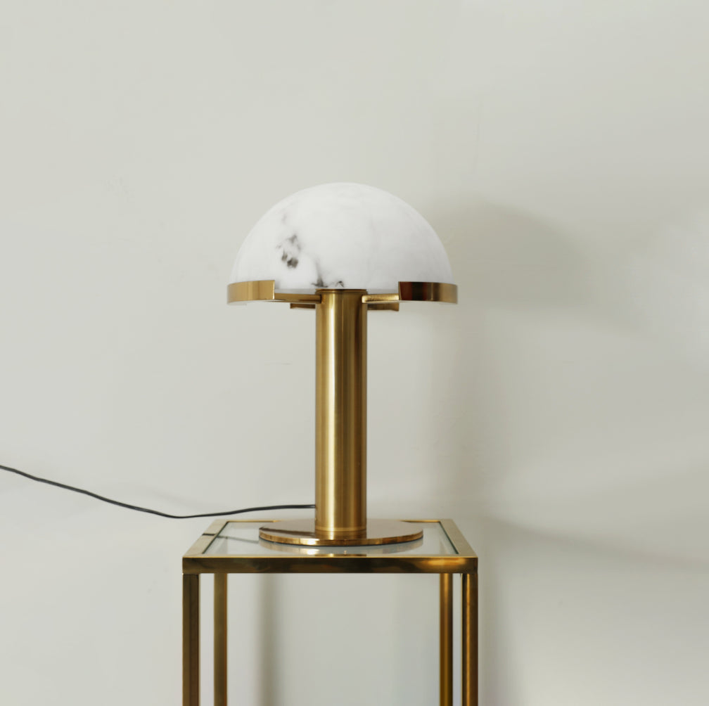 Ibera Lampe de Table en Albâtre et Métal