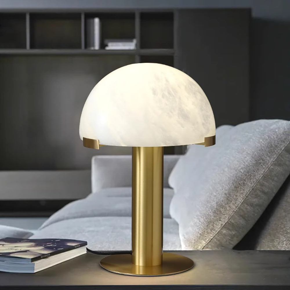 Ibera Lampe de Table en Albâtre et Métal
