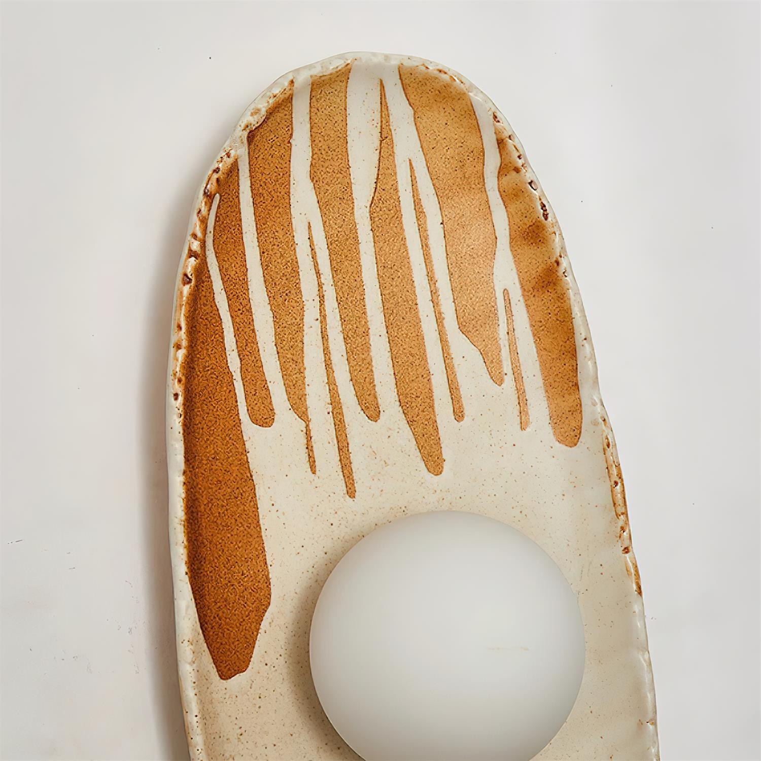 Halien Applique murale Corps en céramique Diffuseur en verre Lumière d'accent artistique
