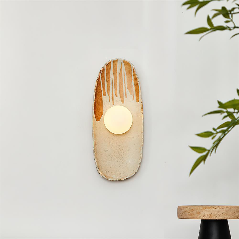Halien Applique murale Corps en céramique Diffuseur en verre Lumière d'accent artistique