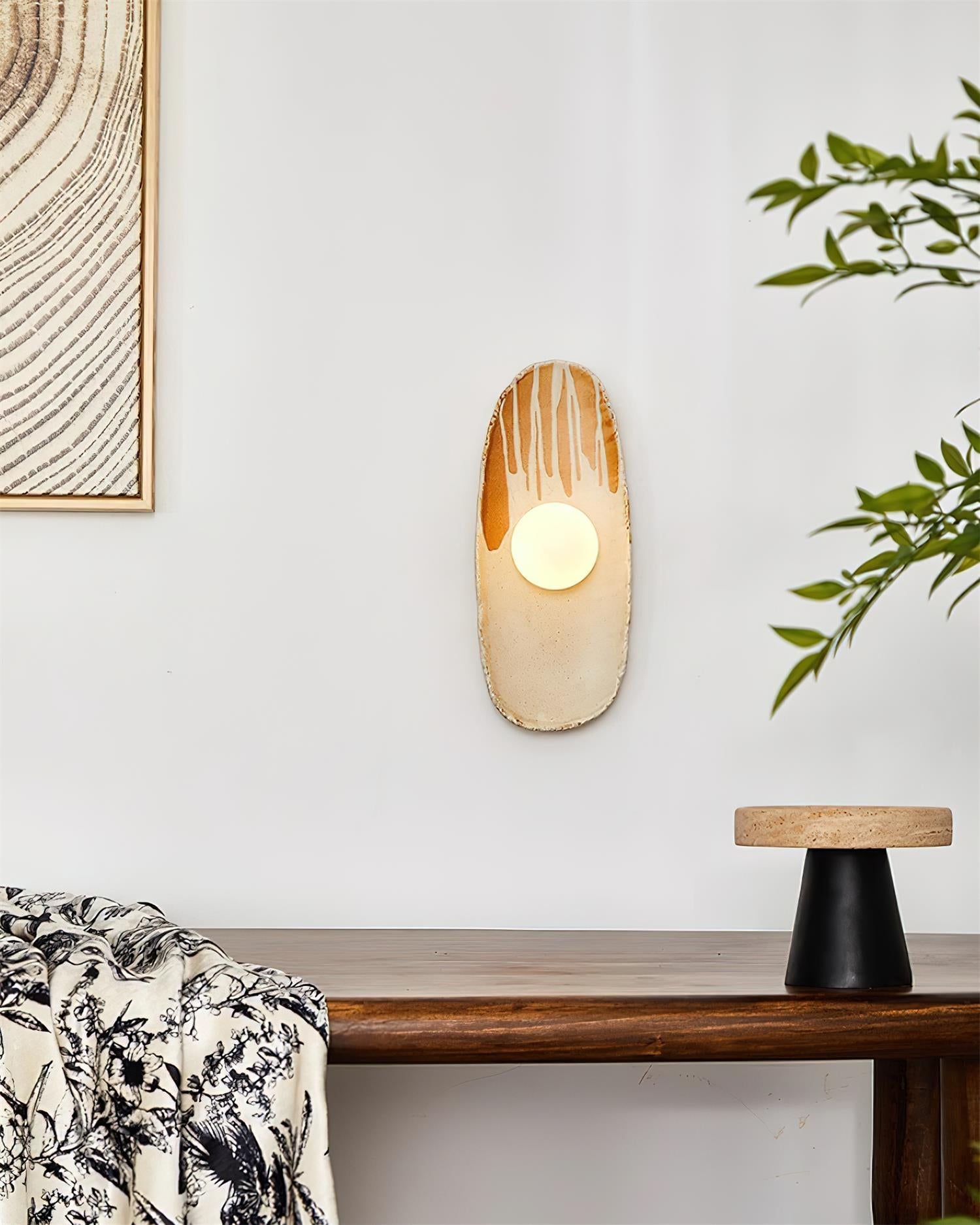 Halien Applique murale Corps en céramique Diffuseur en verre Lumière d'accent artistique