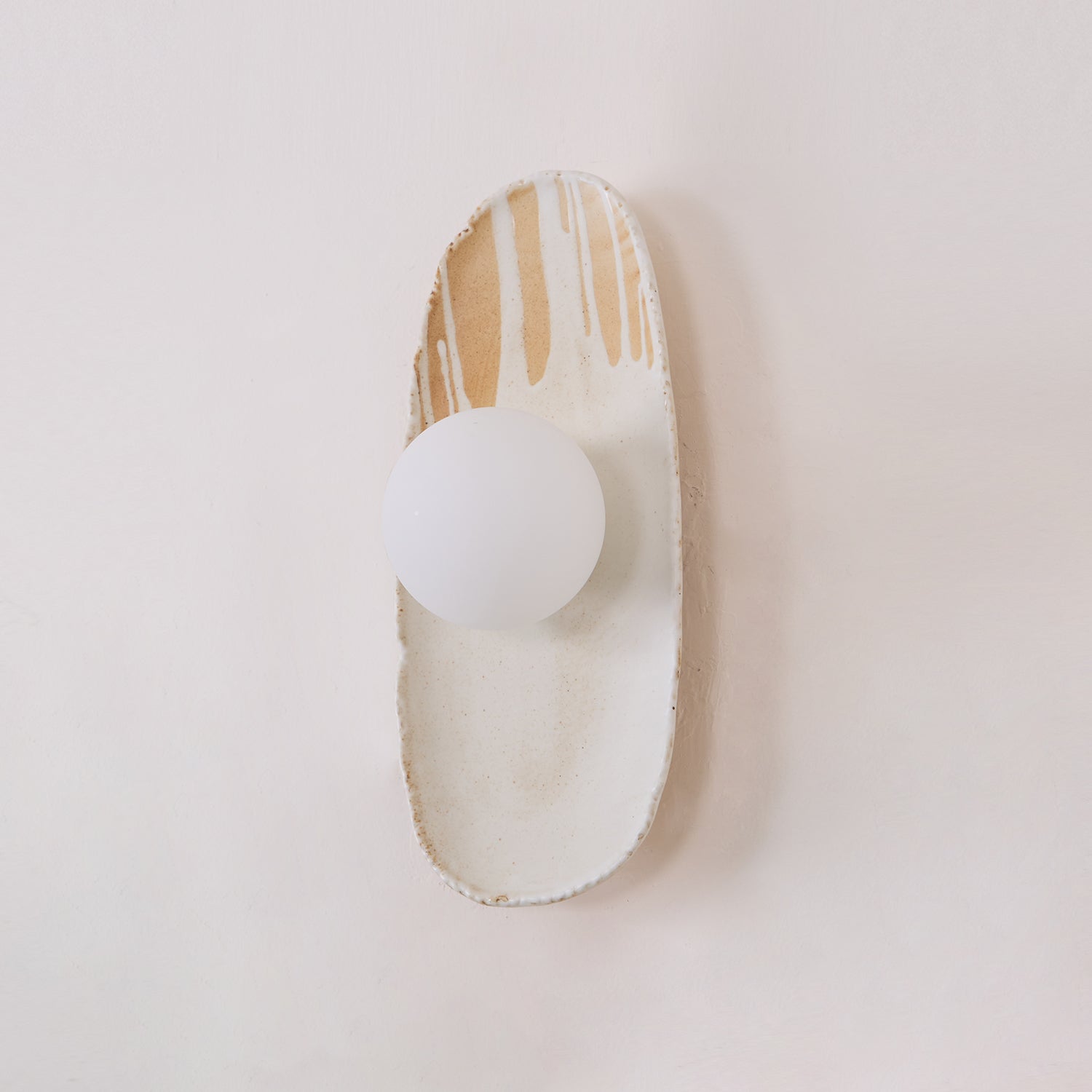 Halien Applique murale Corps en céramique Diffuseur en verre Lumière d'accent artistique
